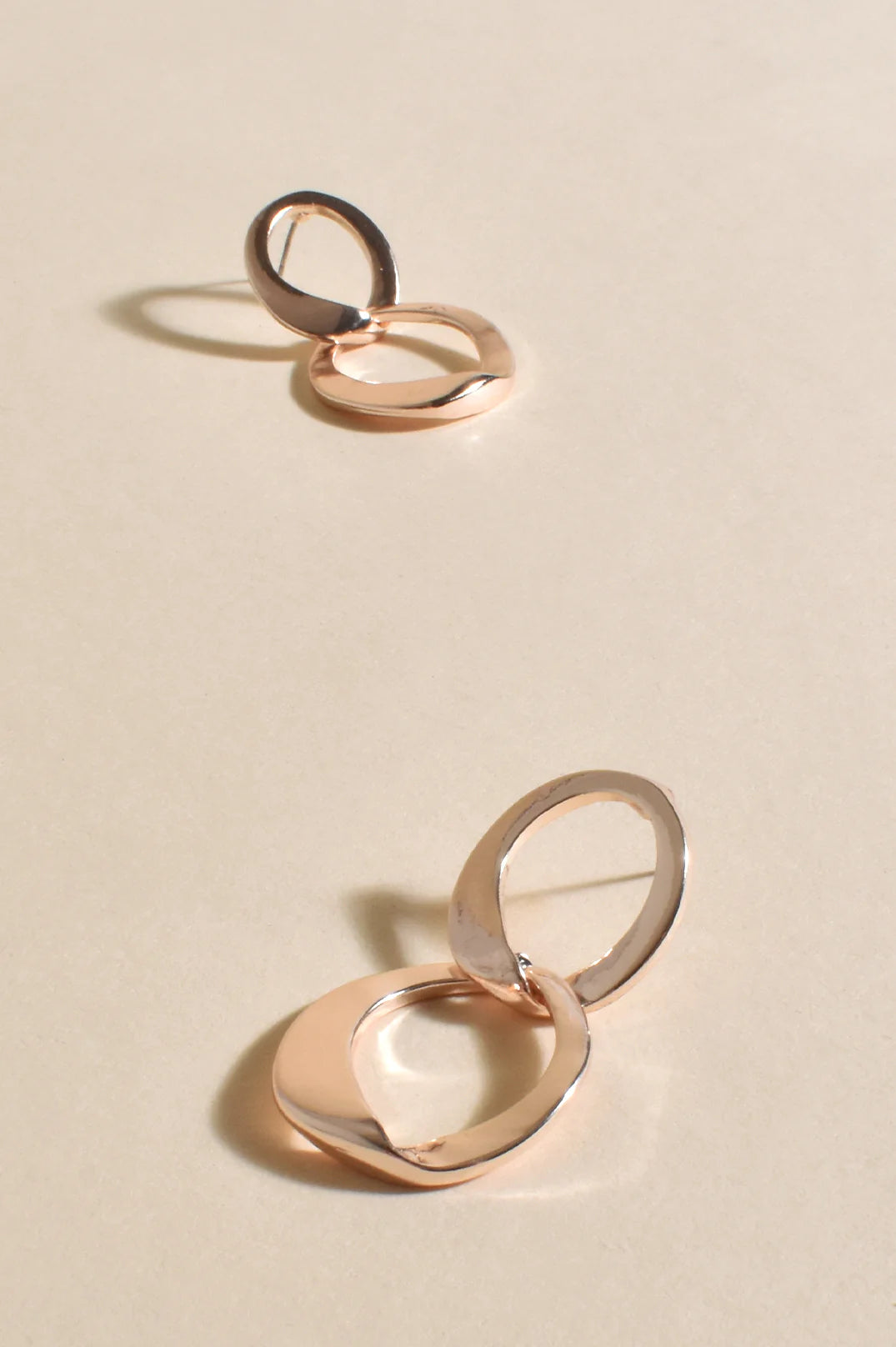 Adorne Essential Link Earrings - Rose