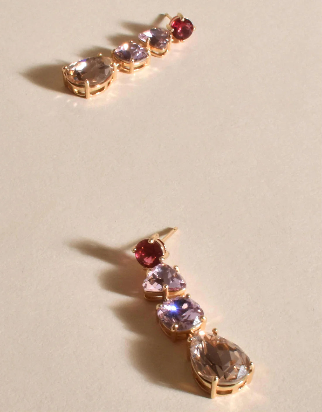 Zouhaira Earings Dazzling Droplets-Baby Pink