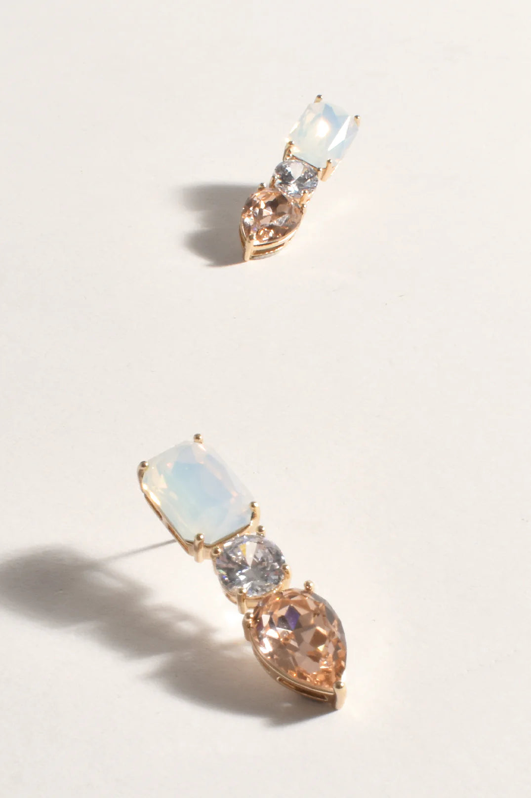Jewel Diamante Earrings (Opal)