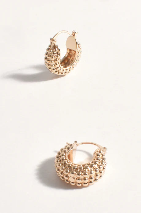 Panel Texture Mini Hoops (Gold)