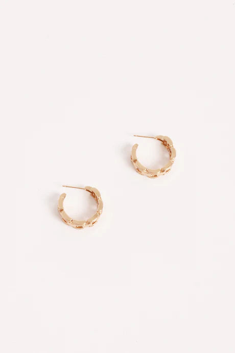 Mini Chain Hoops (Gold)