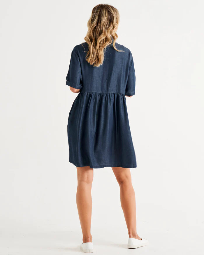 Miley Shirt Dress - Blue Haze