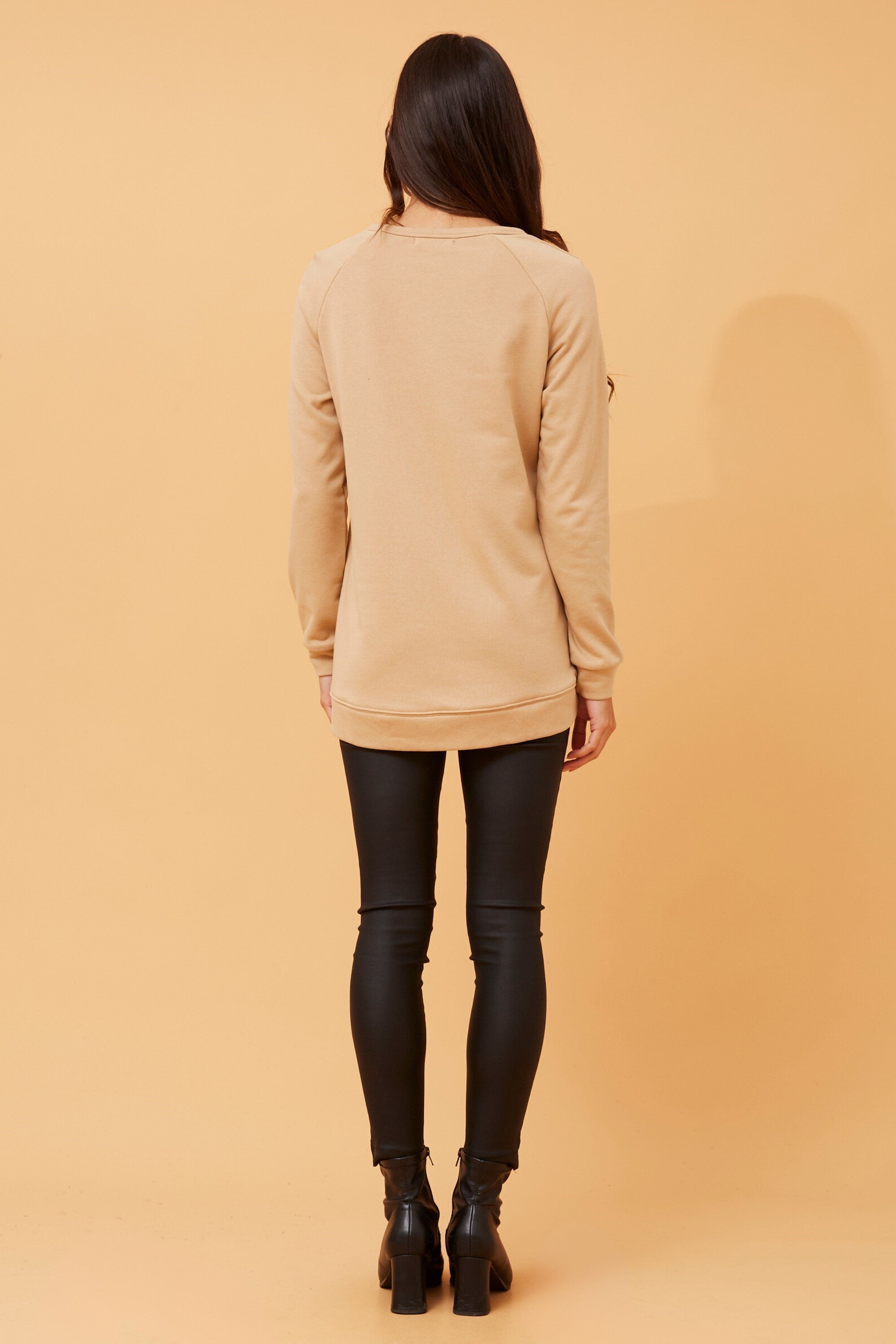 Candice Sequin Jumper - Toffee