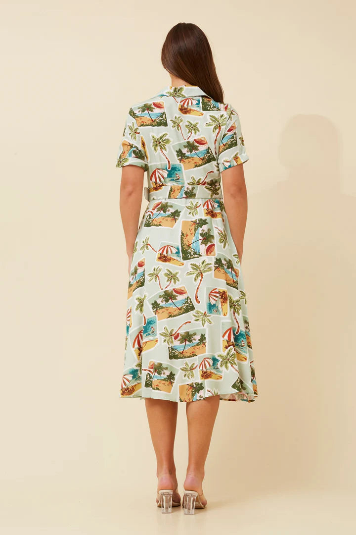 Irene Shirt Dress (Sage)