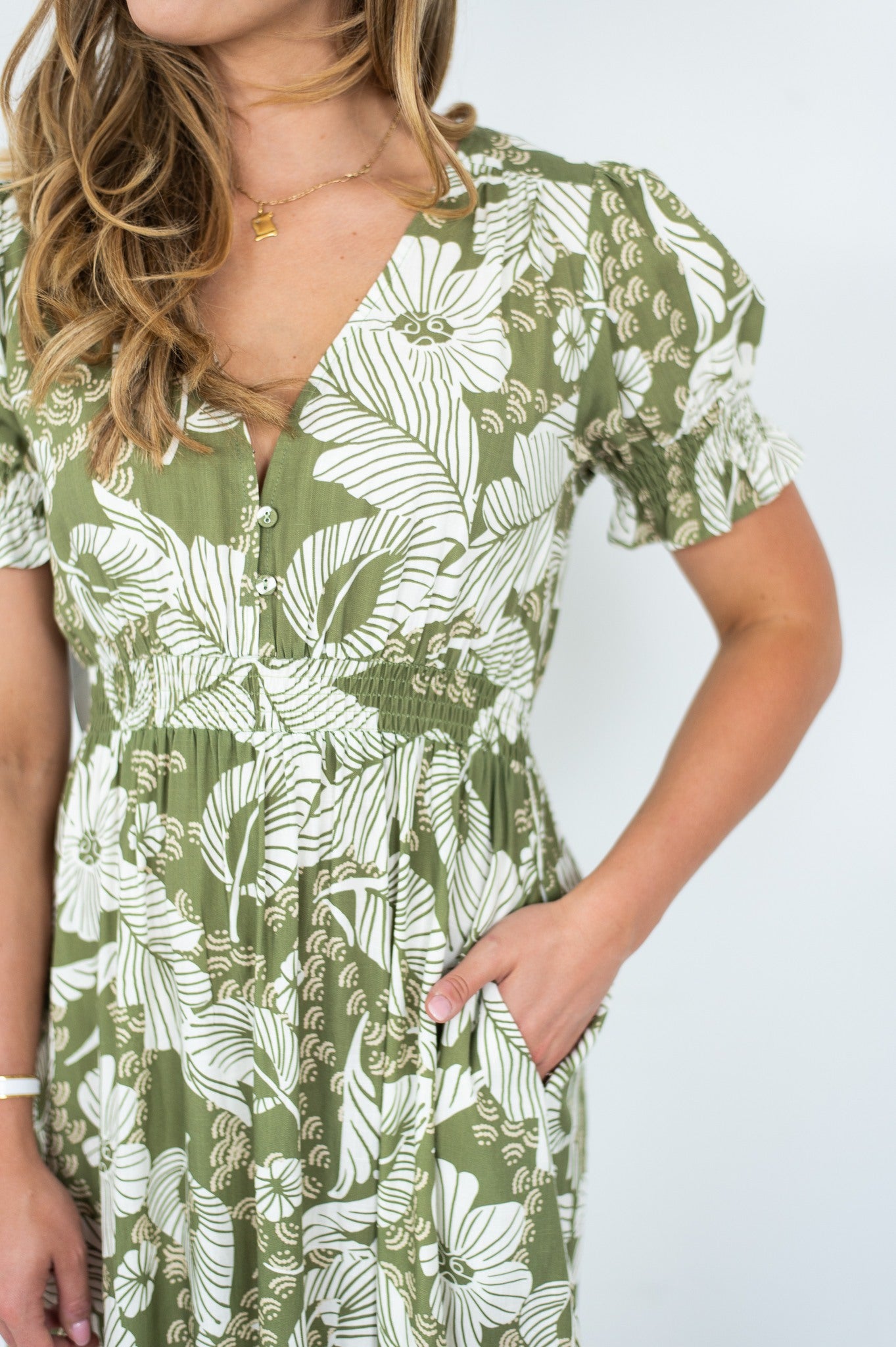 Phoebe Dress (Olive)