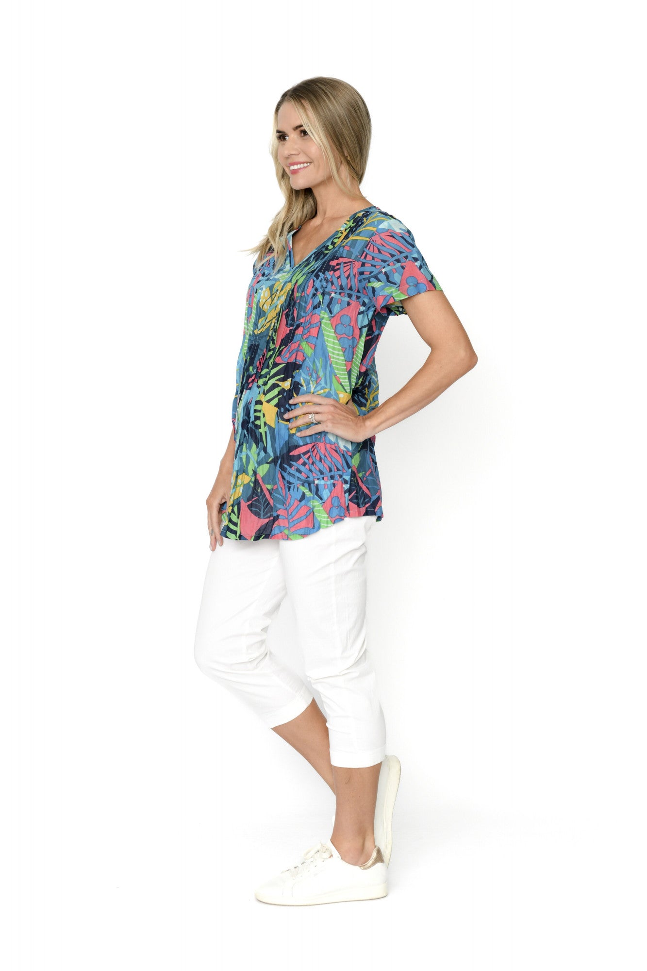 Kayla Blouse (Multi Navy)