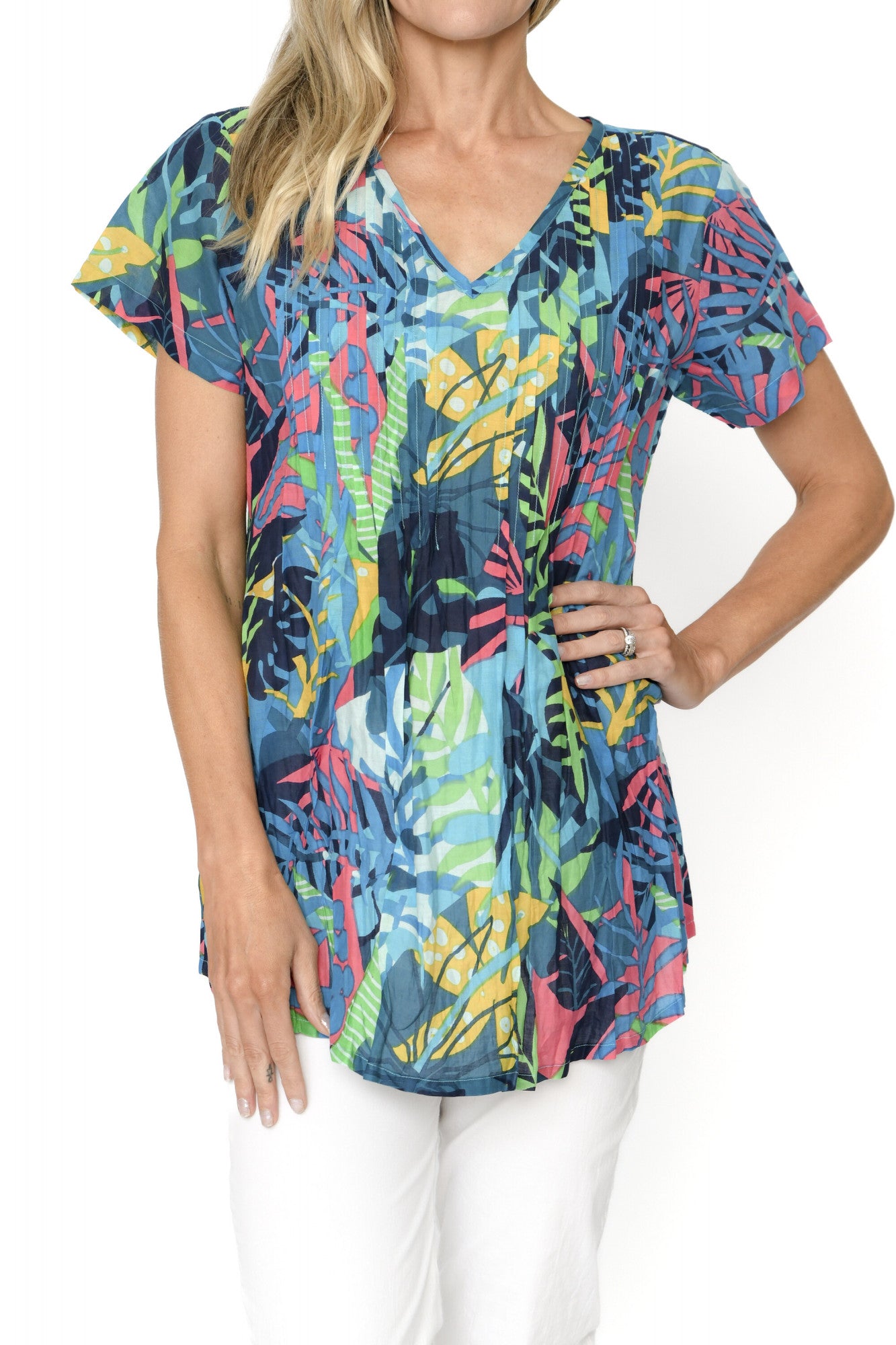 Kayla Blouse (Multi Navy)