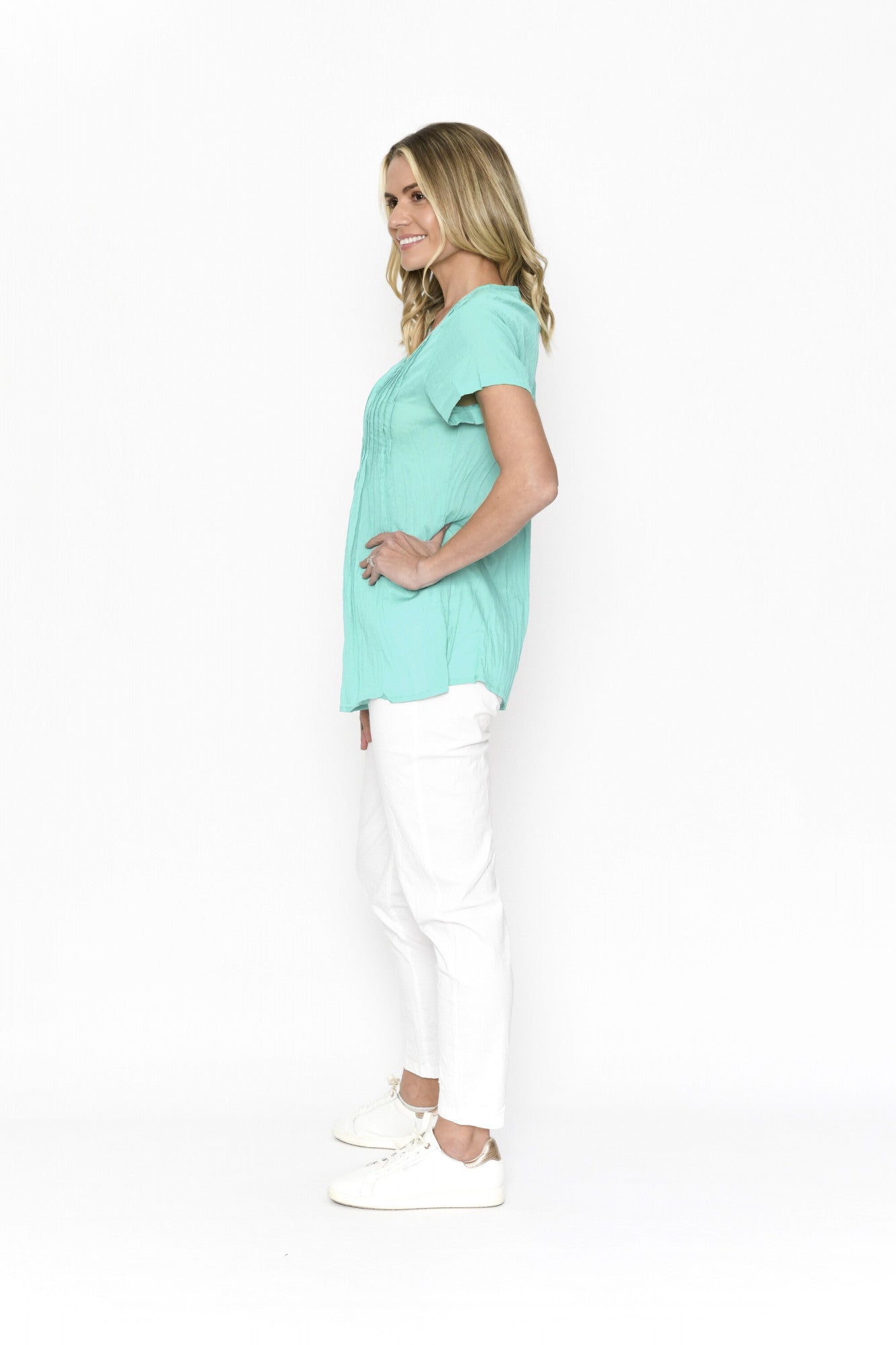 Kayla Blouse (Aqua Splash)