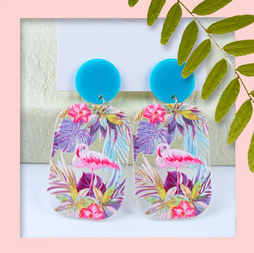 Pink Flamingo Earrings