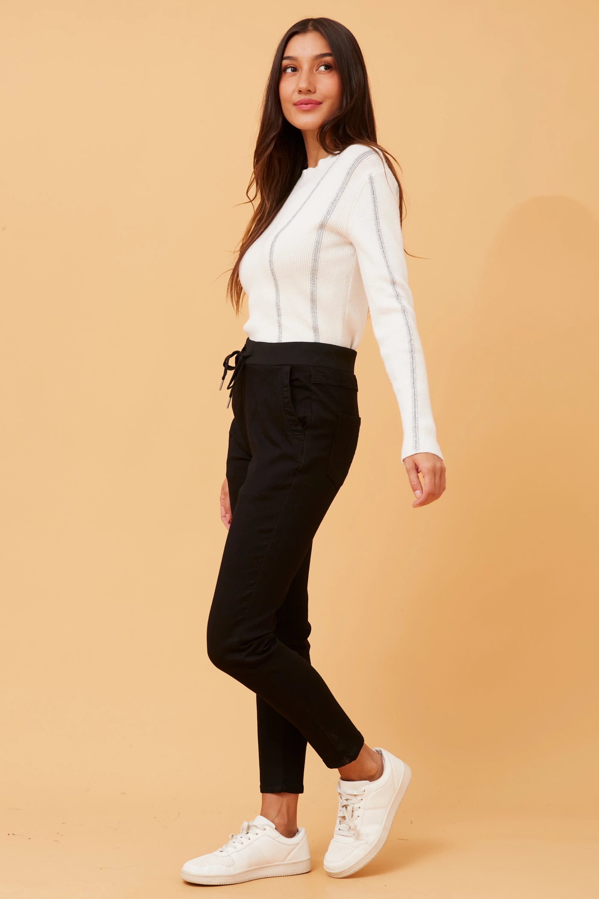 JAN SOLID JOGGER PANTS (BLACK)
