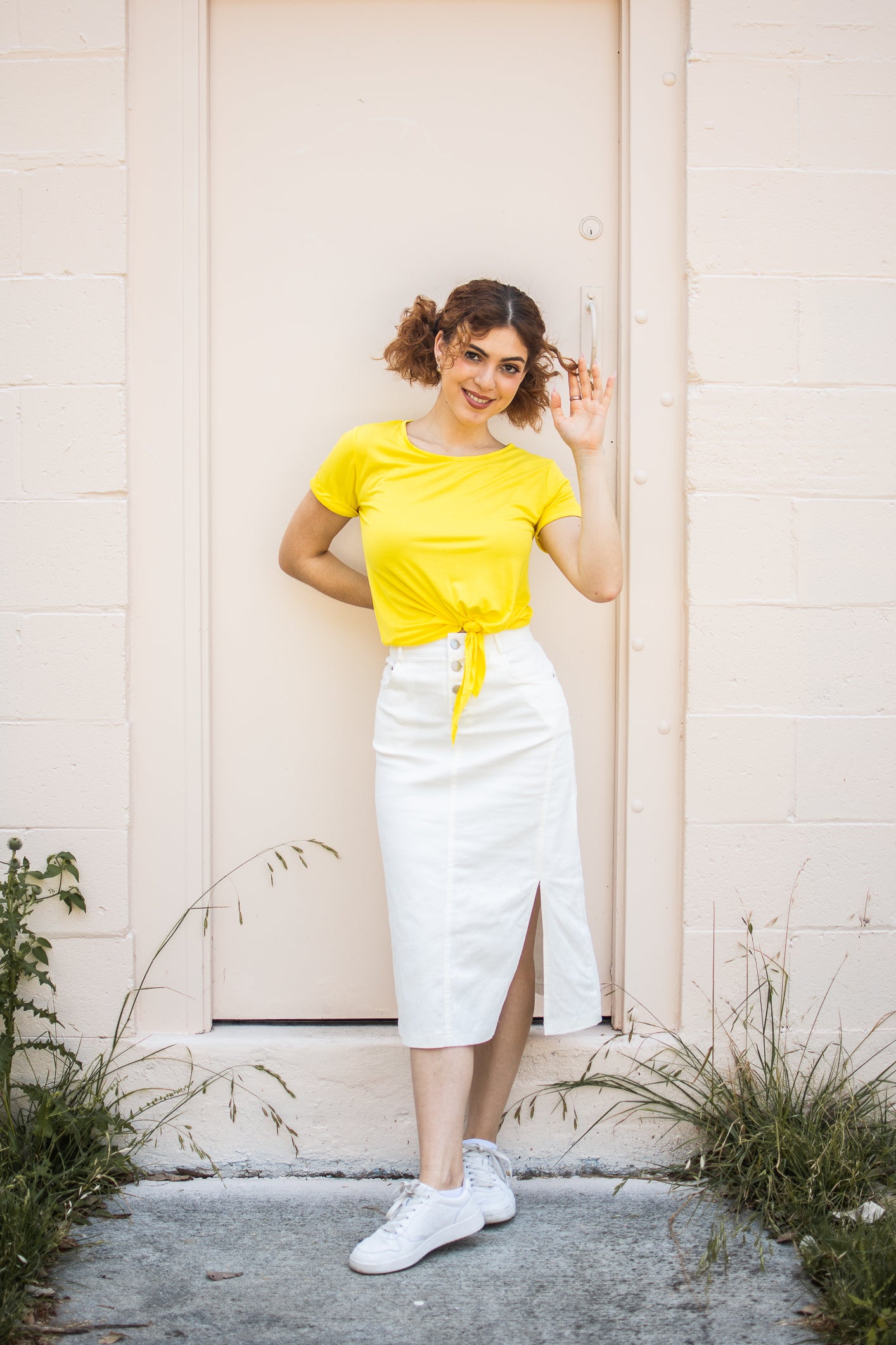 Sherrie Tie Top - Lemon
