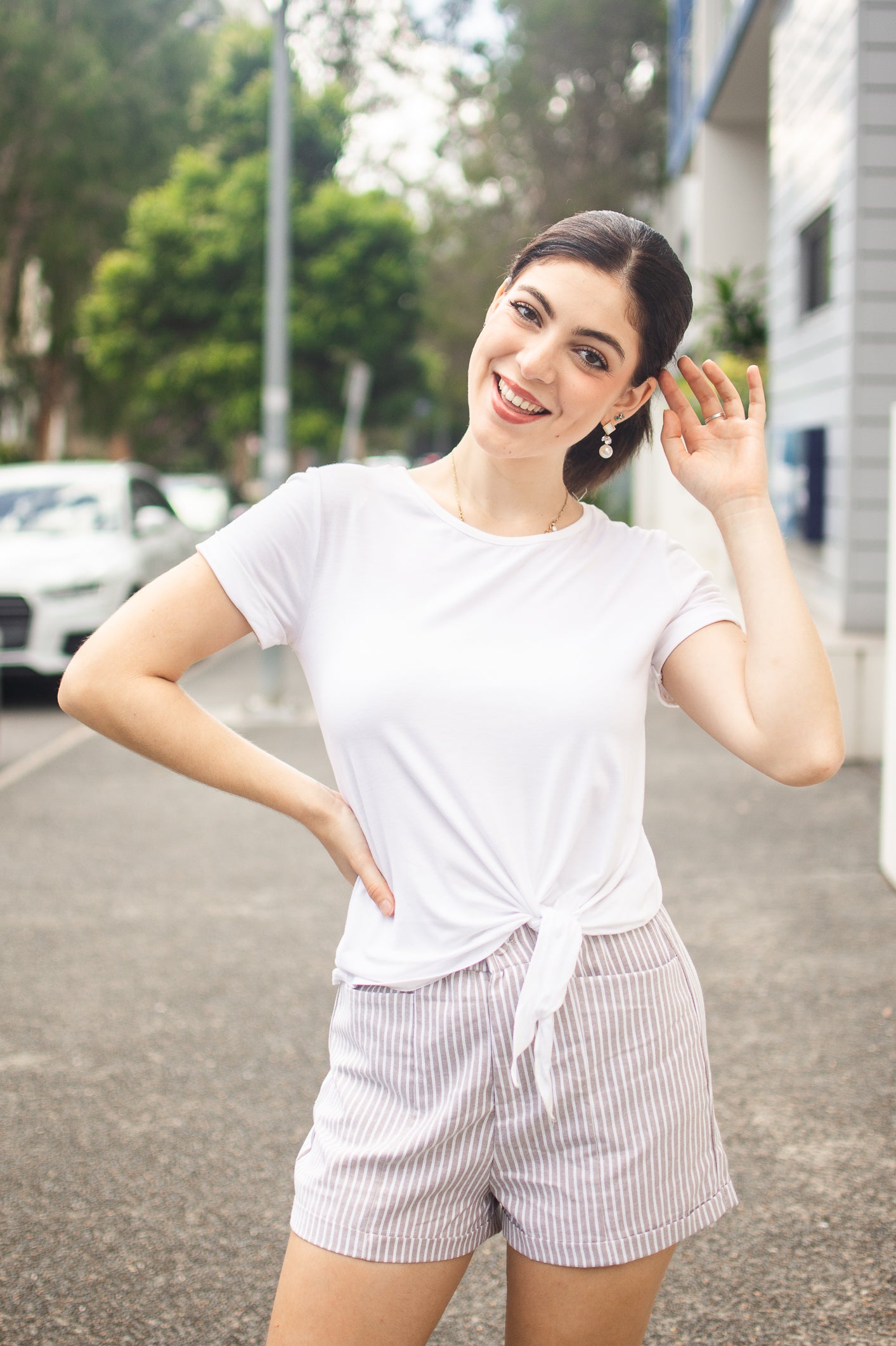 Sherrie Tie Top - White