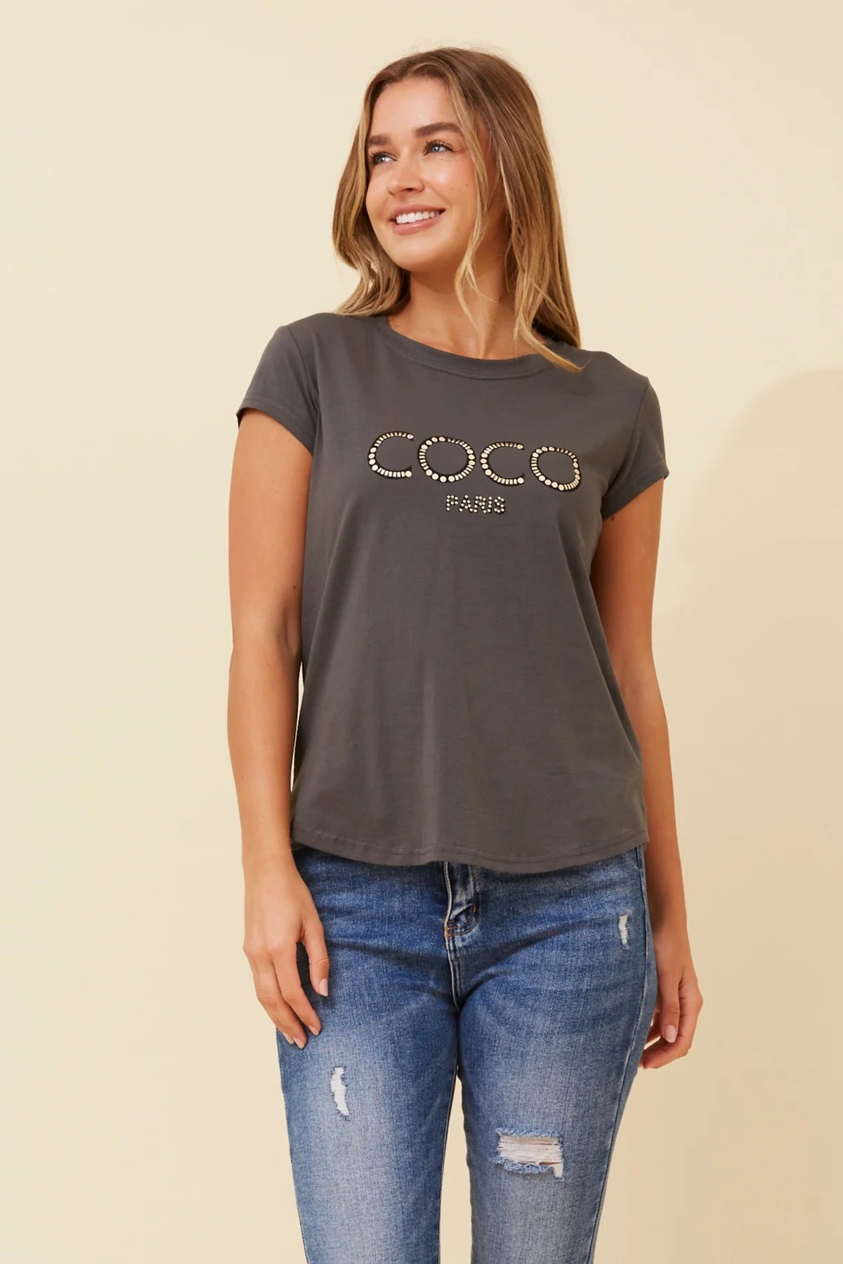 COCO GRAPHIC TEE (Charcoal)