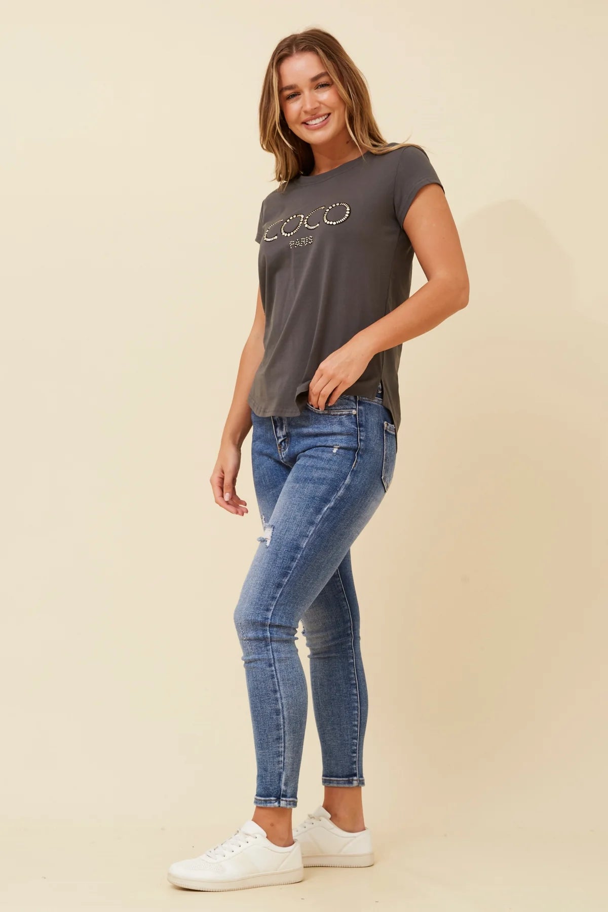 COCO GRAPHIC TEE (Charcoal)