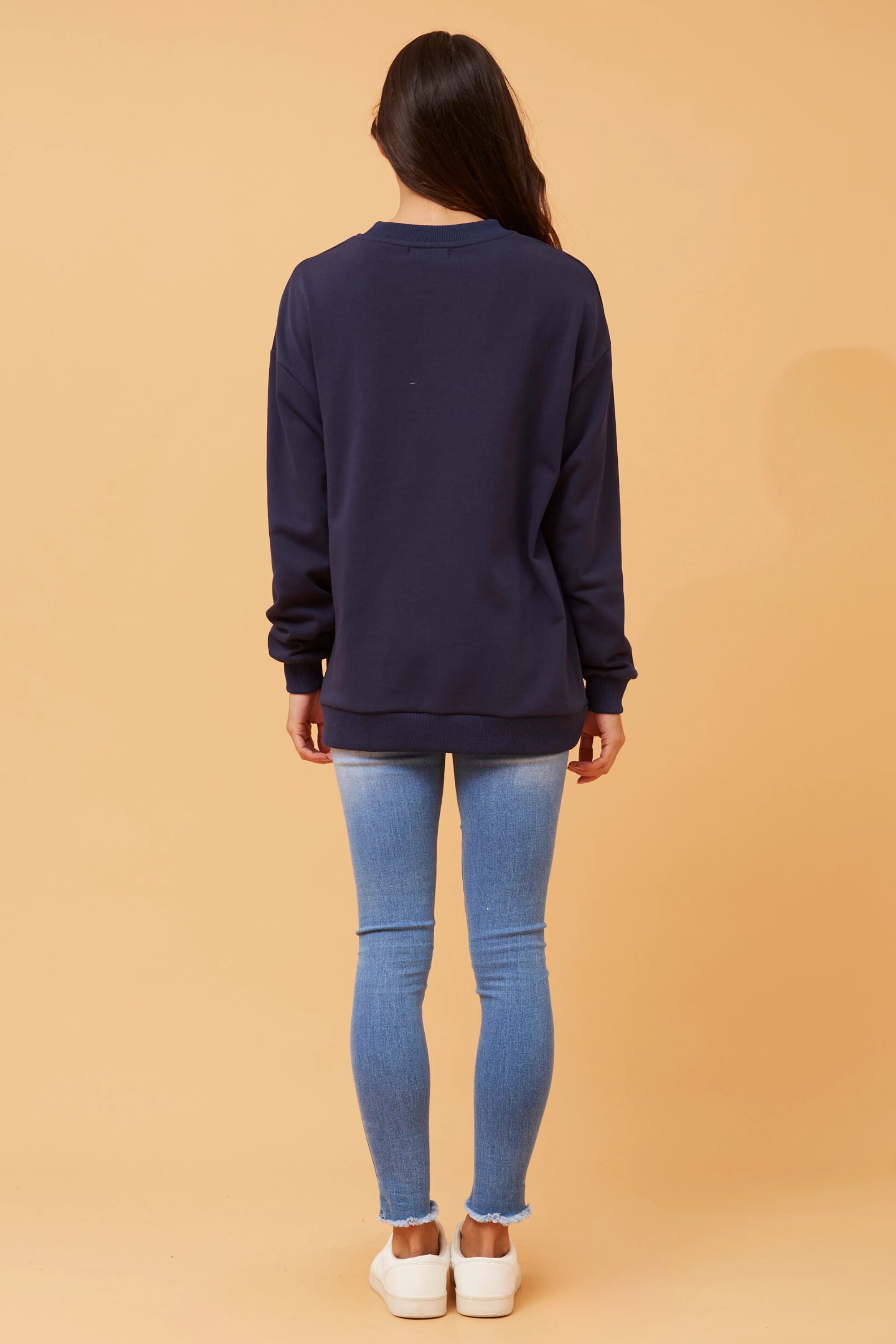SADIA GRAPHIC PRINT JUMPER (NAVY)