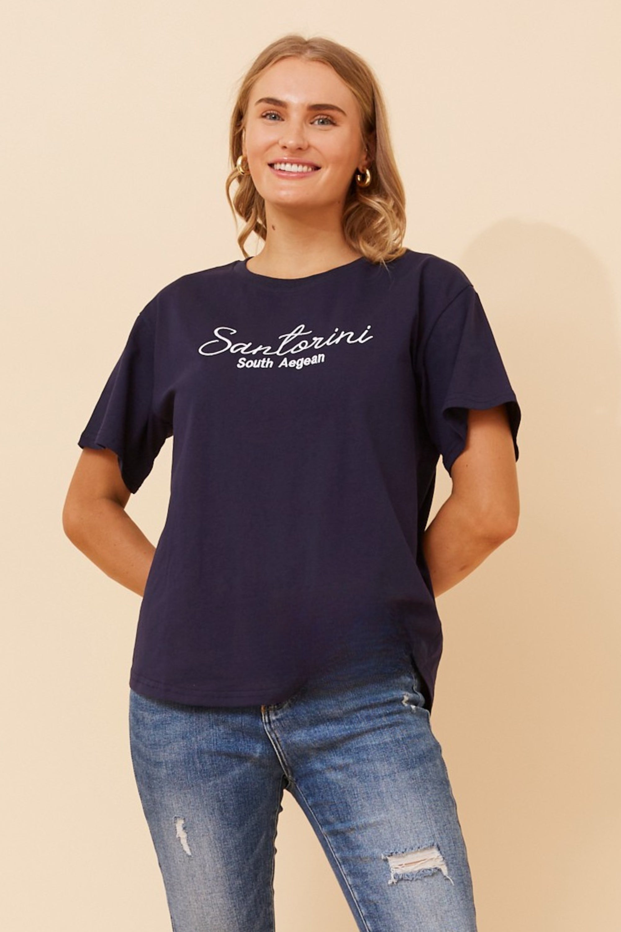 Santorini EMBROIDERED T-SHIRT