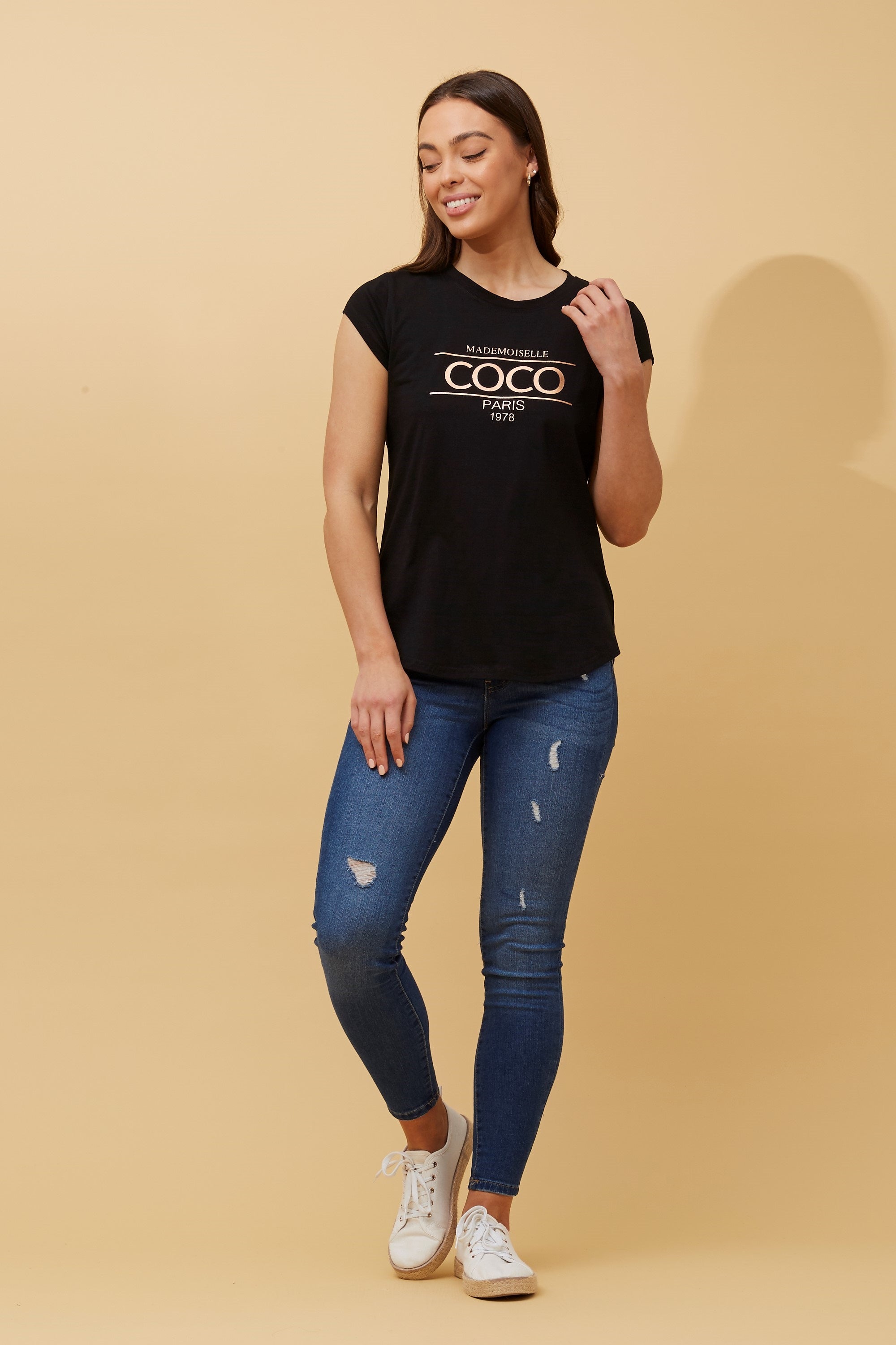 Coco Logo Tee - Black