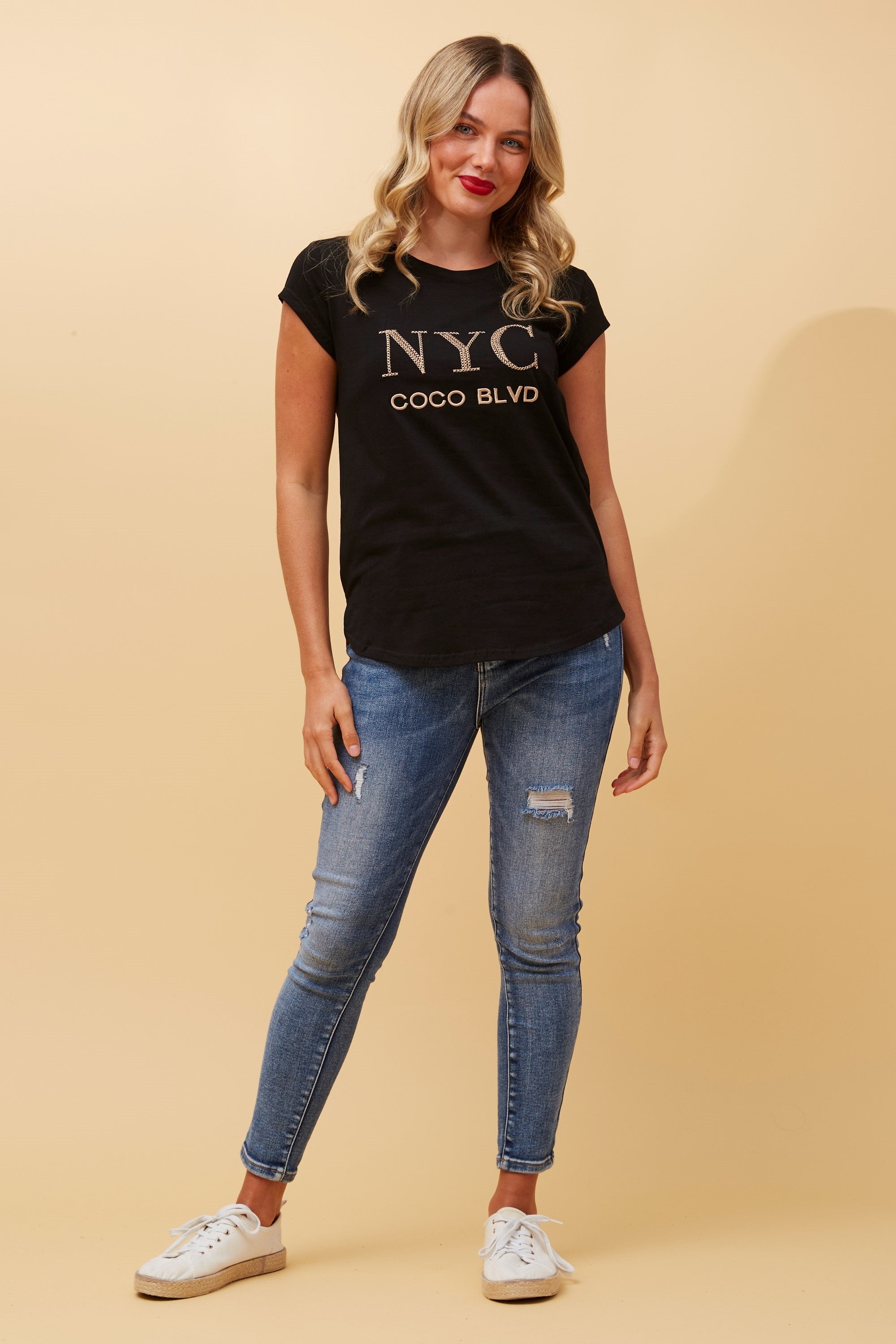 Coco NYC Logo Tee - Black