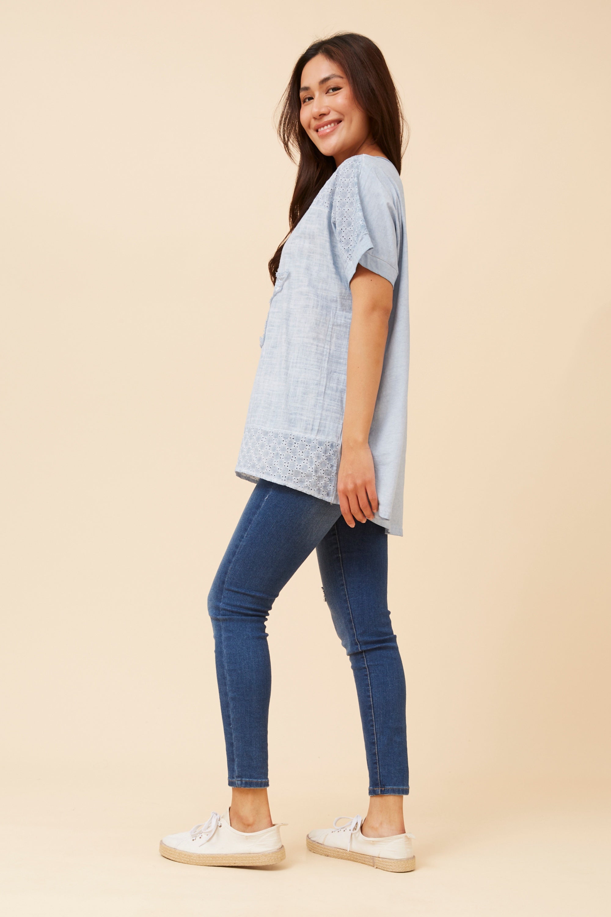 DRAI TOP (LIGHT BLUE)