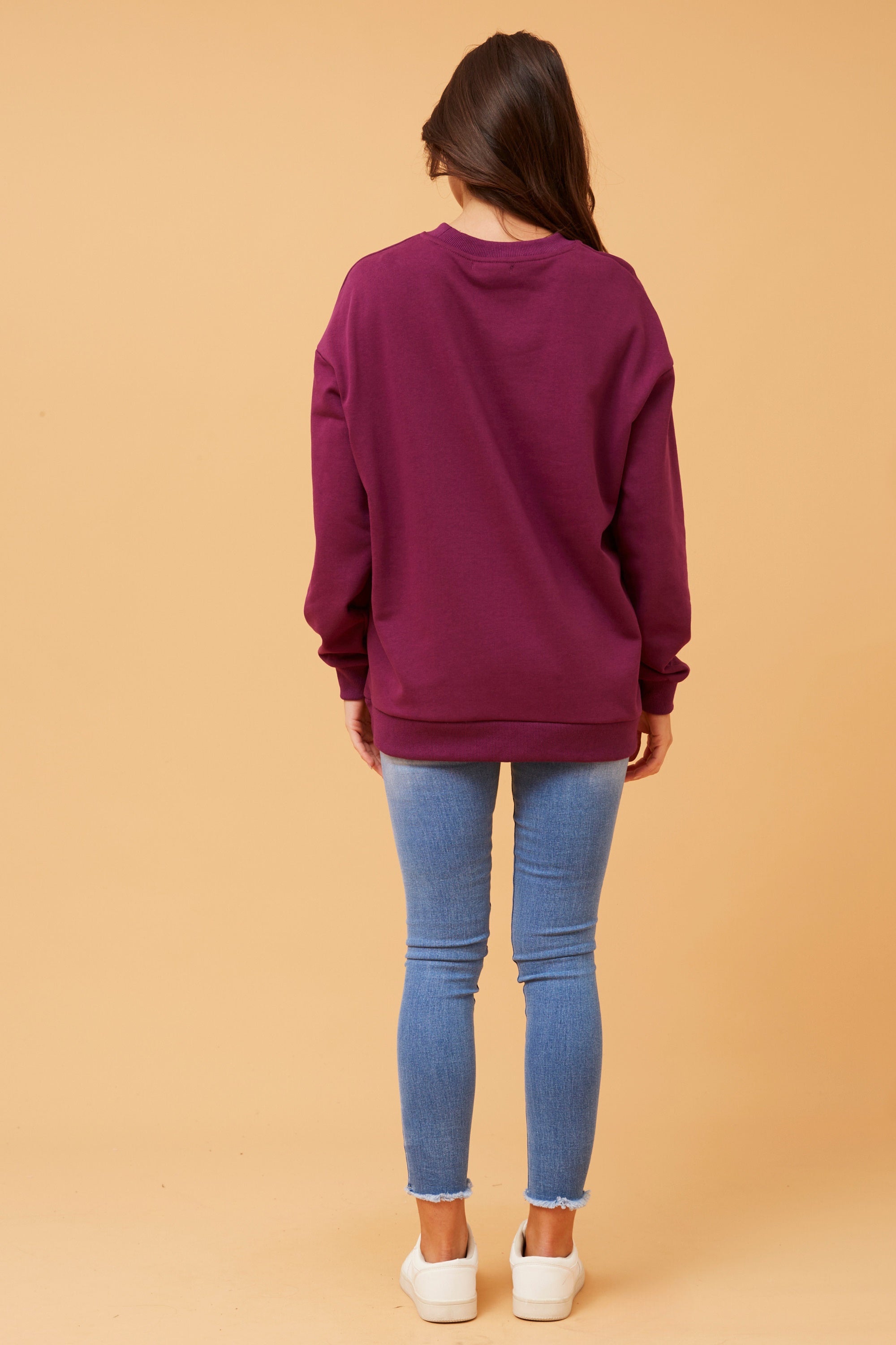 ELLE GRAPHIC PRINT JUMPER (Dark Orchid)