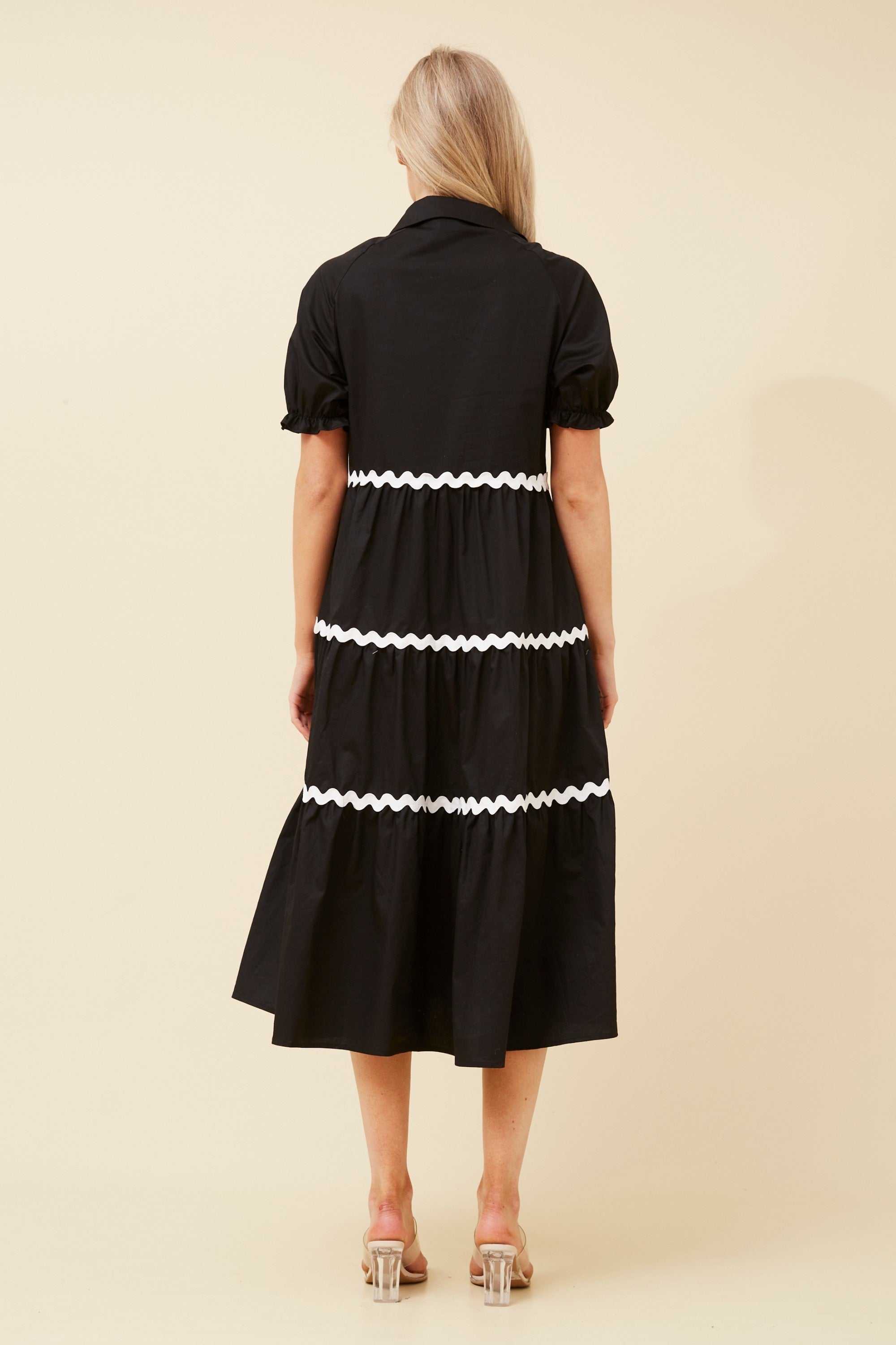 Gretel Midi Dress - Black