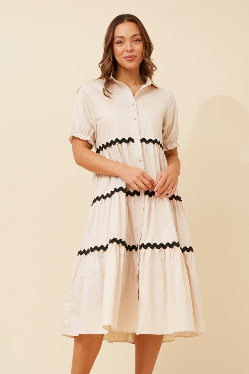 Gretel Midi Dress - Nougat