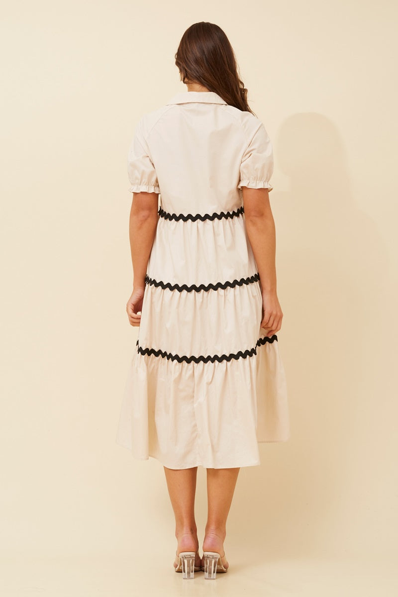 Gretel Midi Dress - Nougat