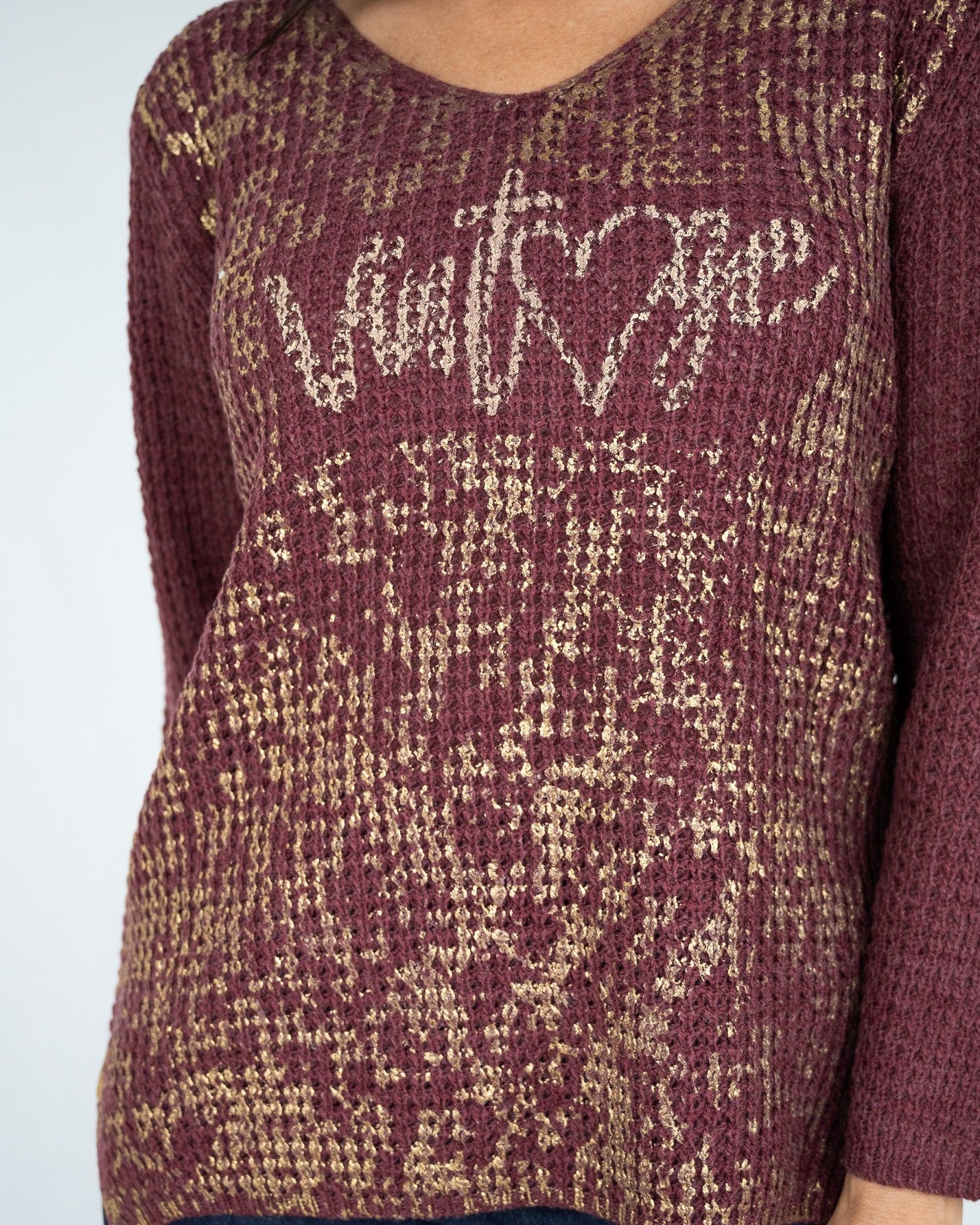 Edie Knit Jumper (Burgundy)