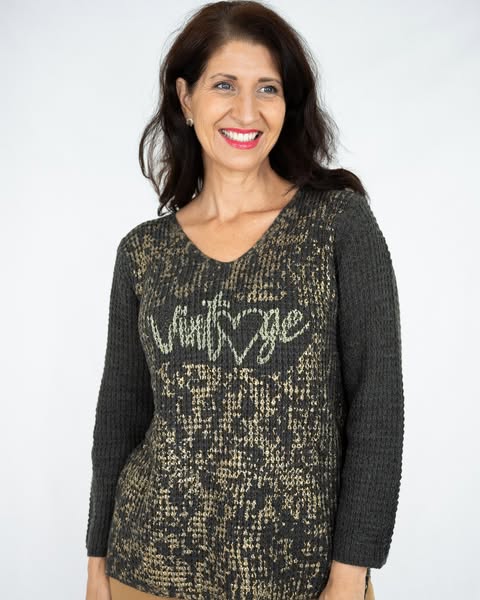 Edie Knit Jumper (Charcoal)
