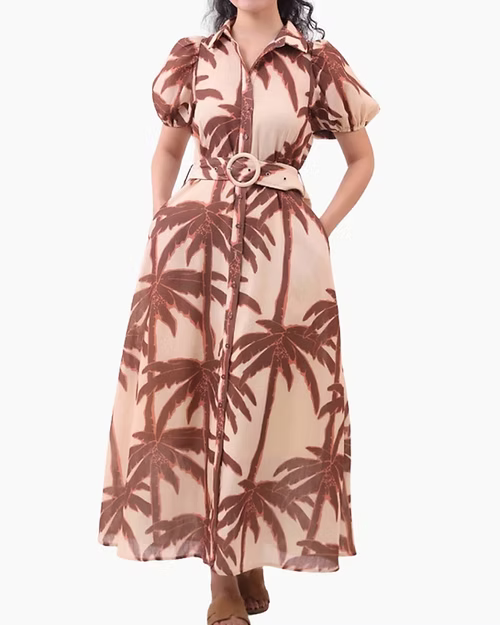 Kaitlin Dress (BEIGE/BROWN)