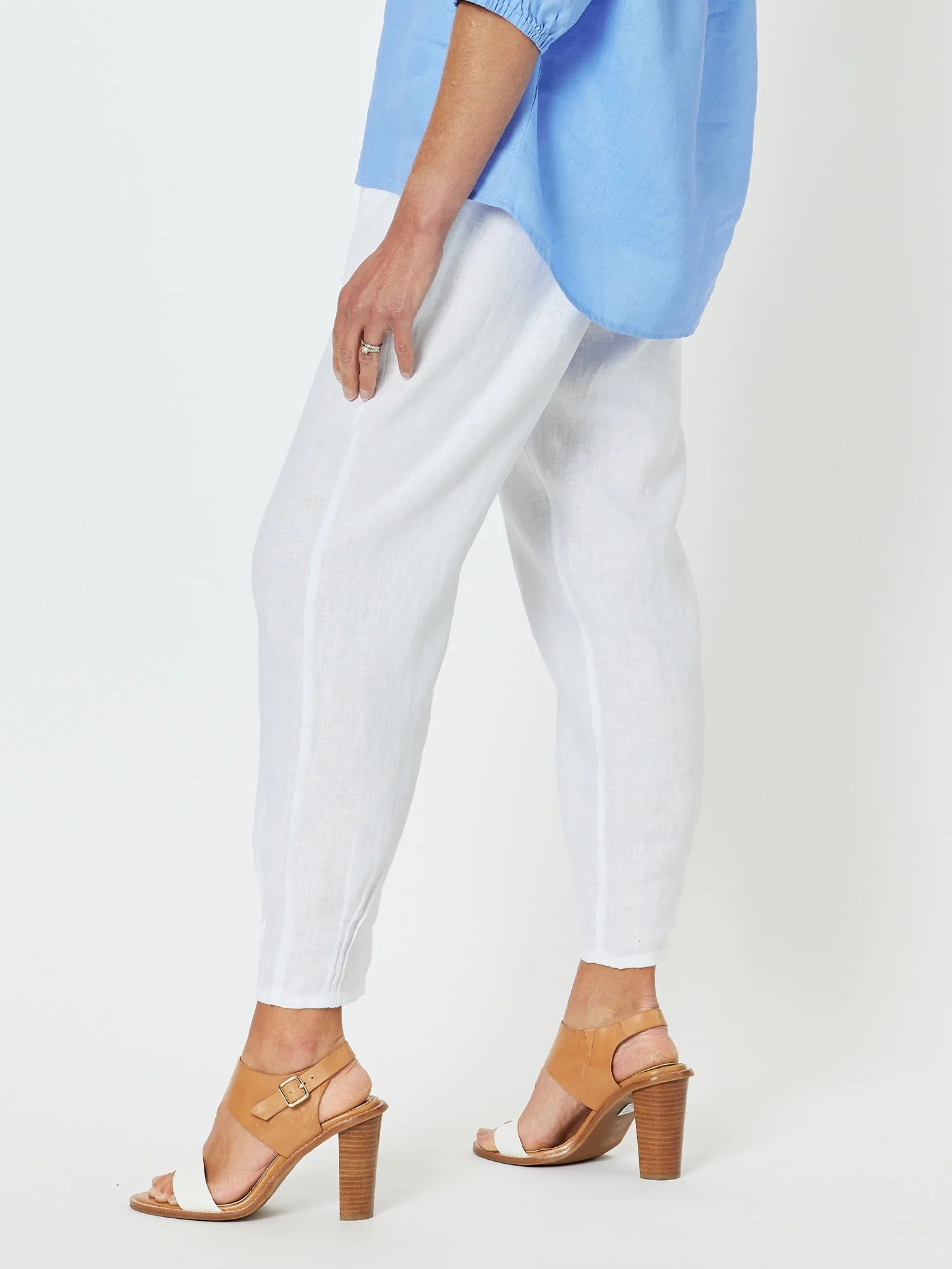 Maci Linen Pants - White