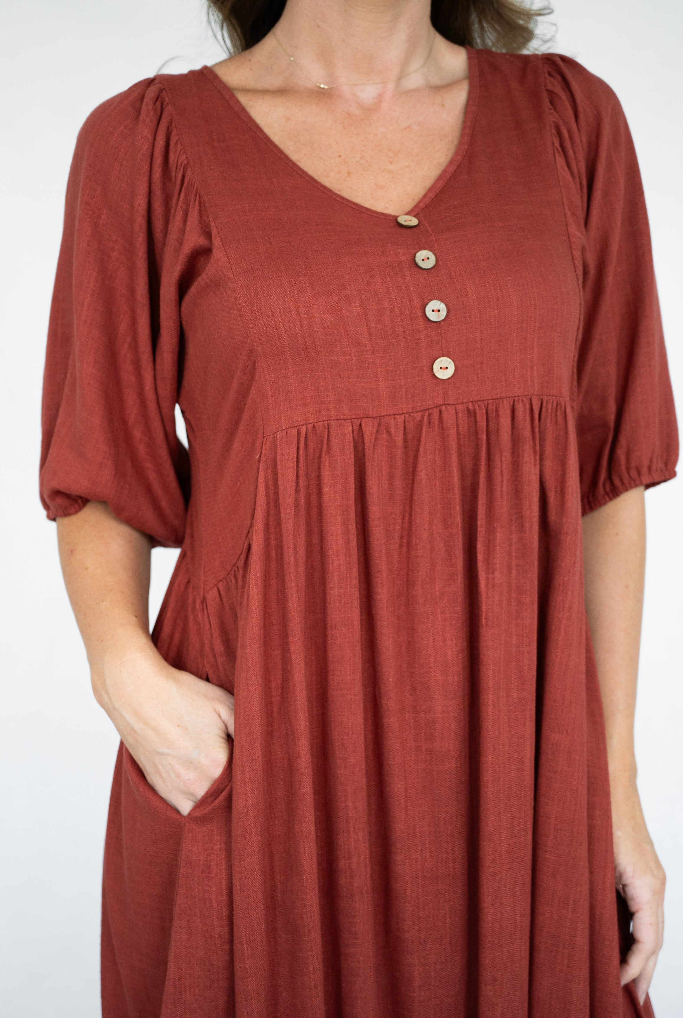 Hazel Dress (Rust)