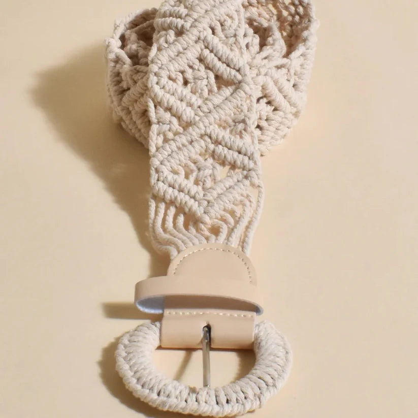 Macrame Diamond Weave Belt