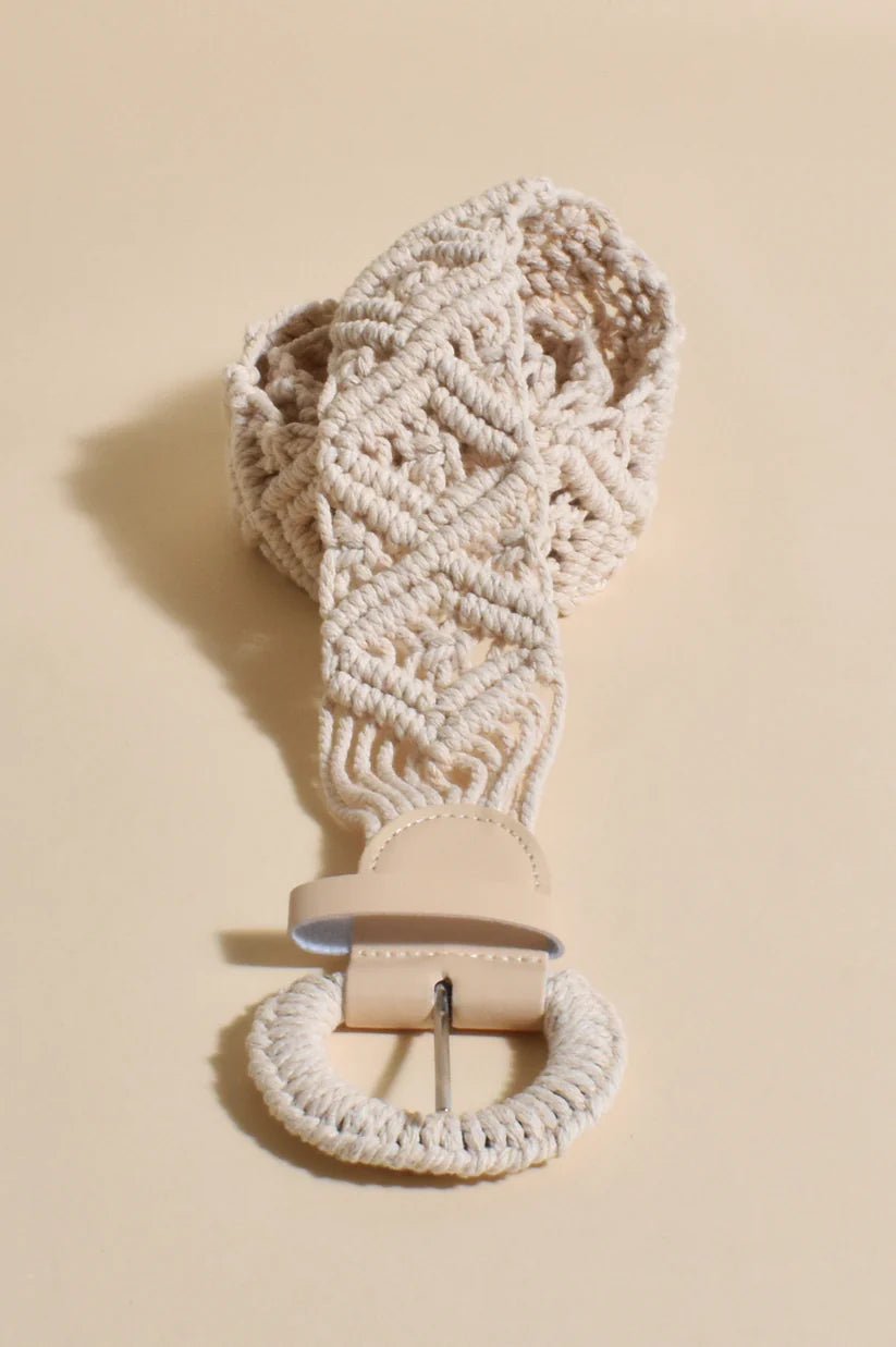 Macrame Diamond Weave Belt