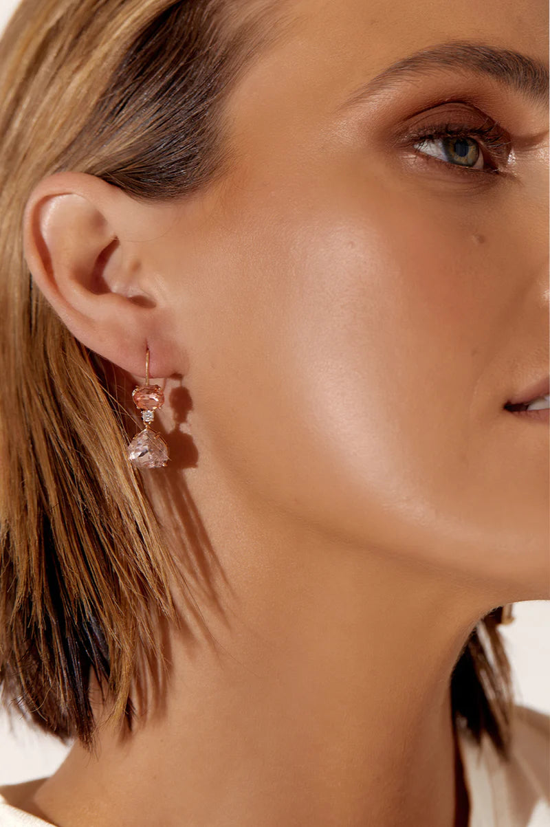 Cassie Jewel Drop Earrings Lilac
