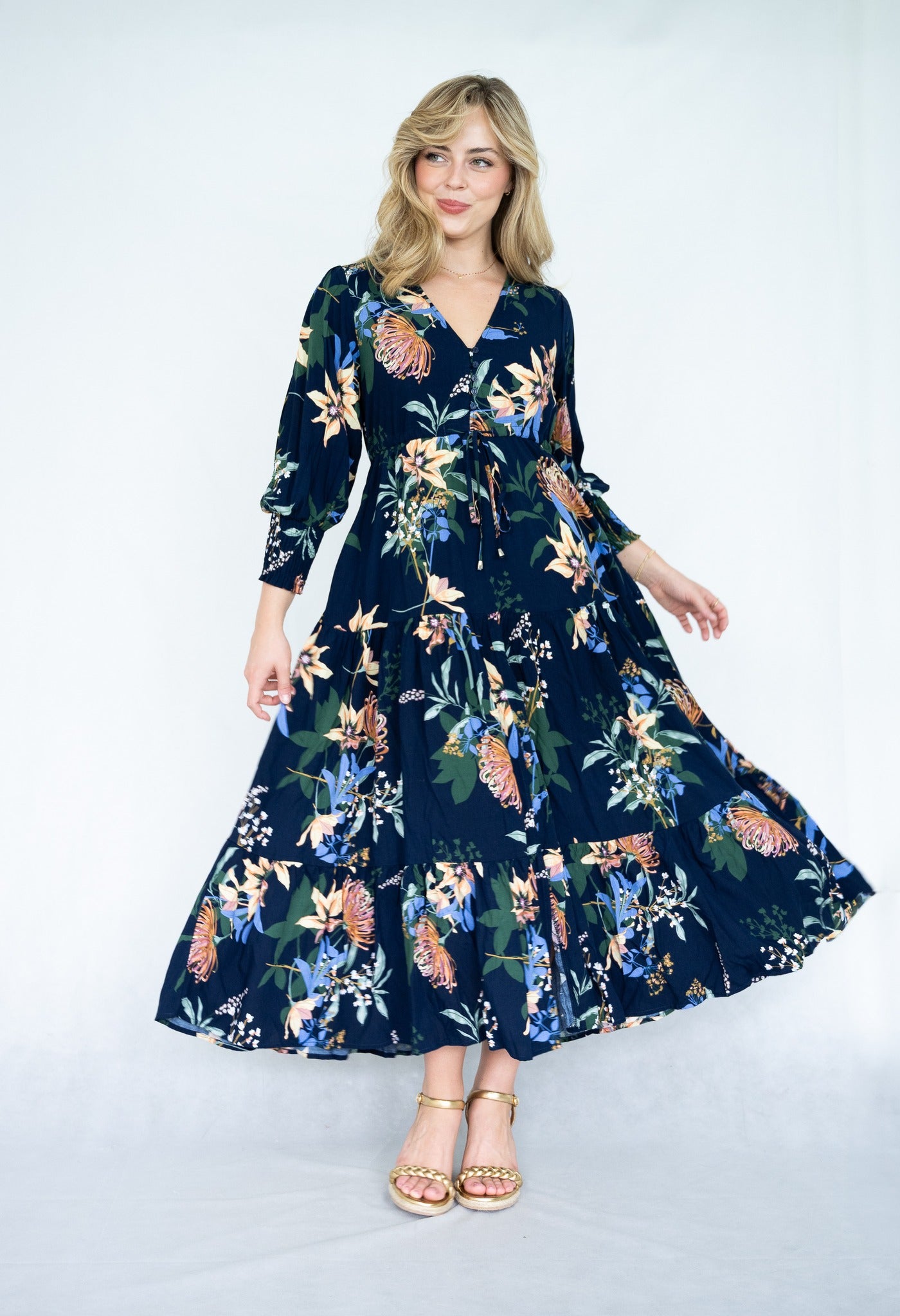 Avianna Maxi Dress (Navy)