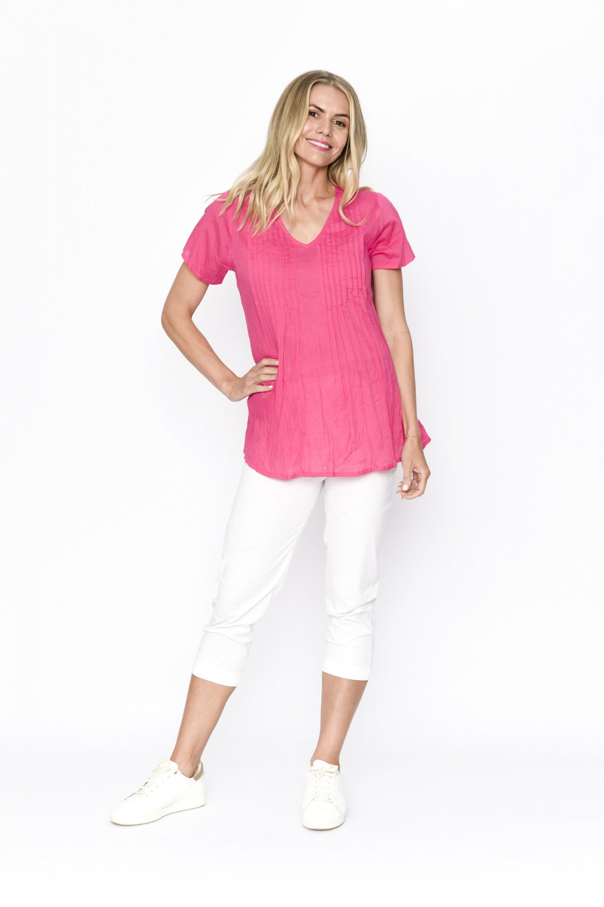 Kayla Rundle Pink Kayla Blouse (Hot Pink)