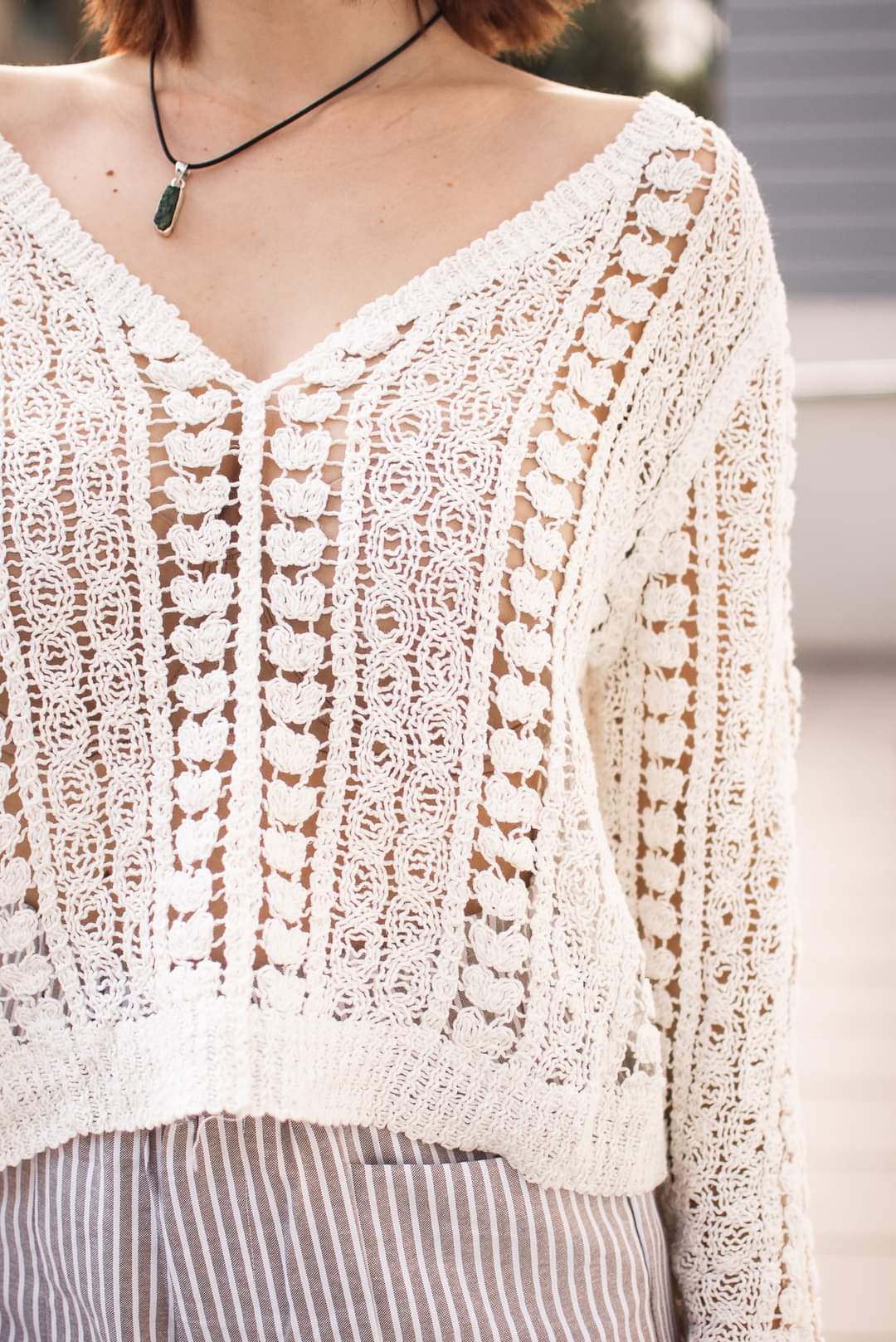Blair Crochet Top (White)