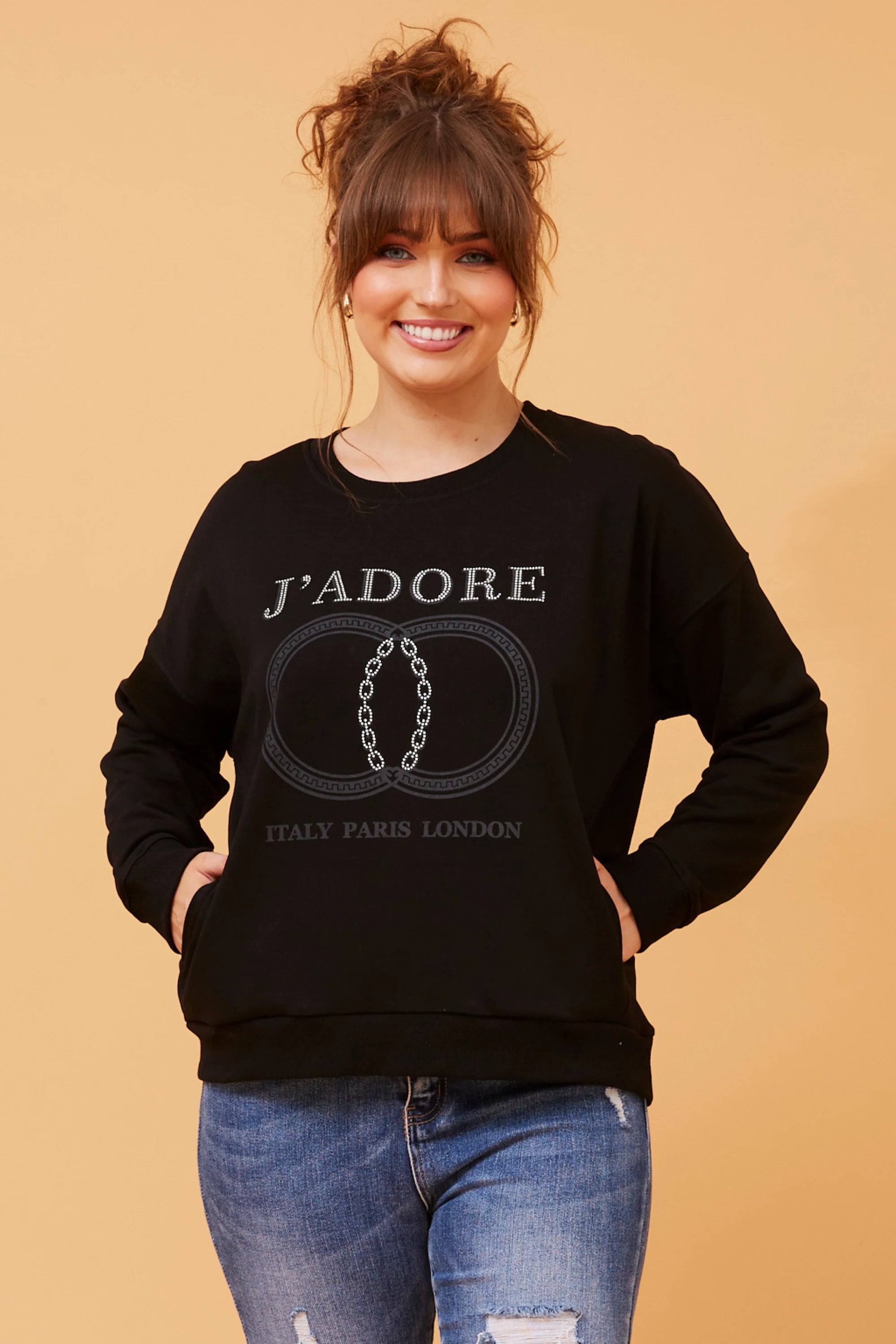 J'ADORE EMBELLISHED JUMPER (BLACK)