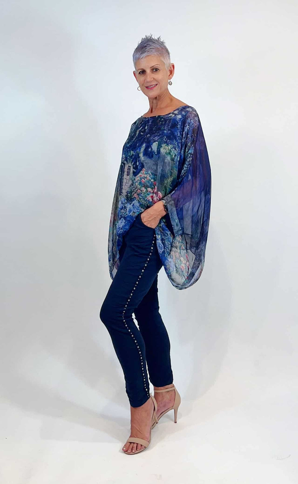 LA STRADA FOILED KNITTED TOP main image 0