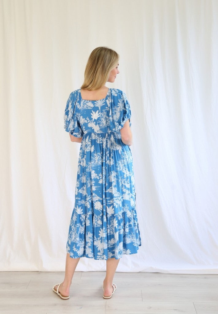 Angie Boho Dress - Blue