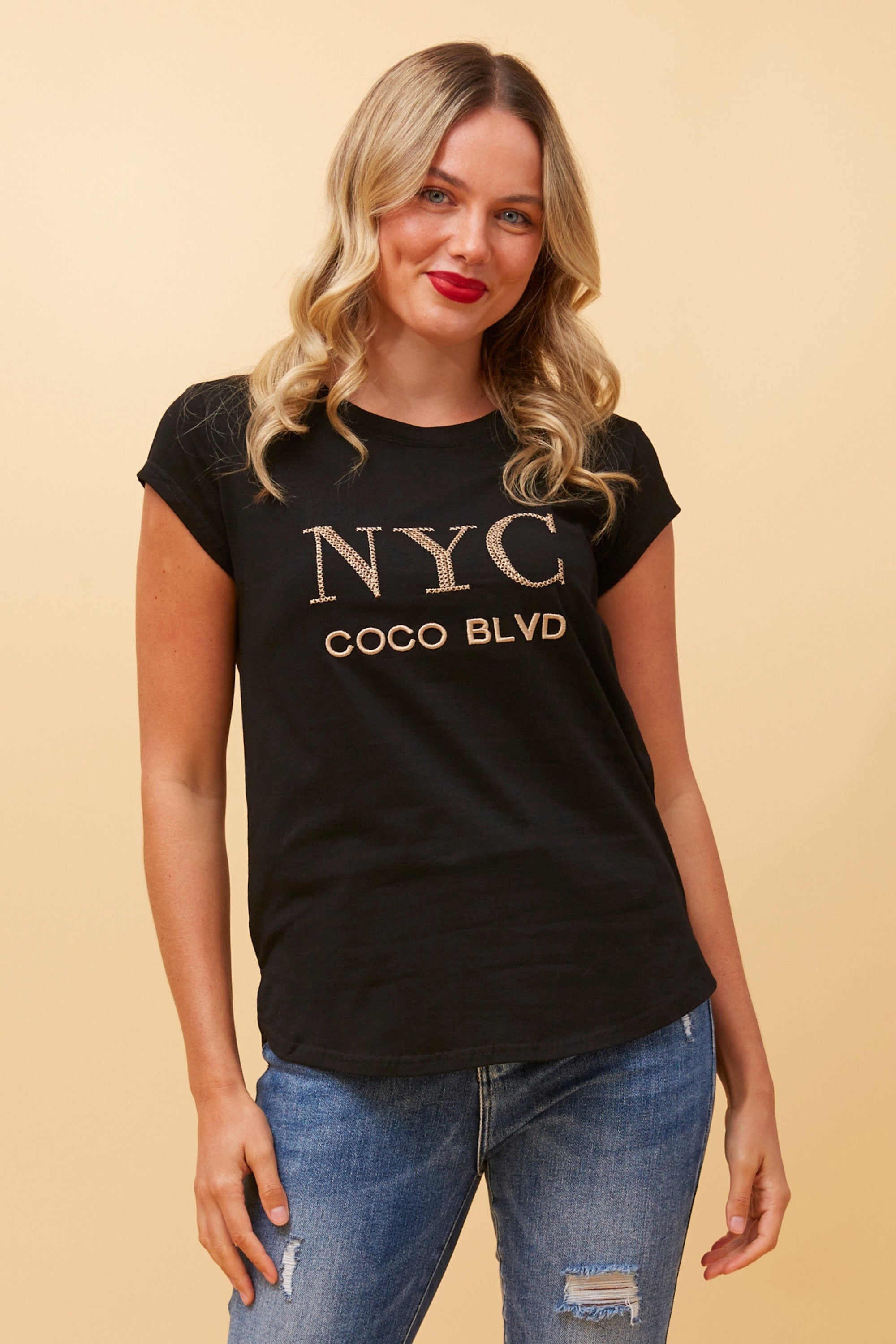 Coco NYC Logo Tee - Black