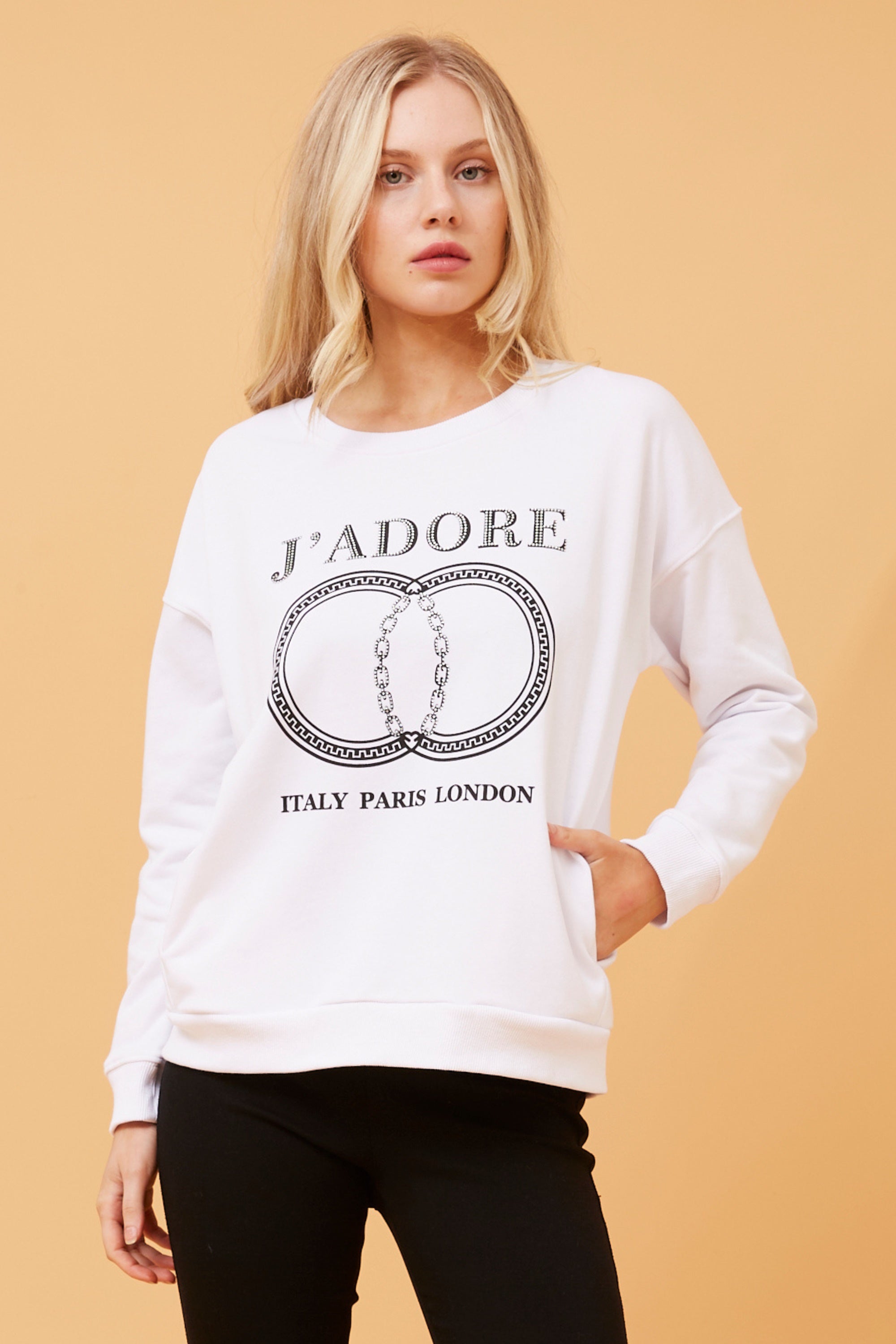 J'ADORE EMBELLISHED JUMPER (WHITE)