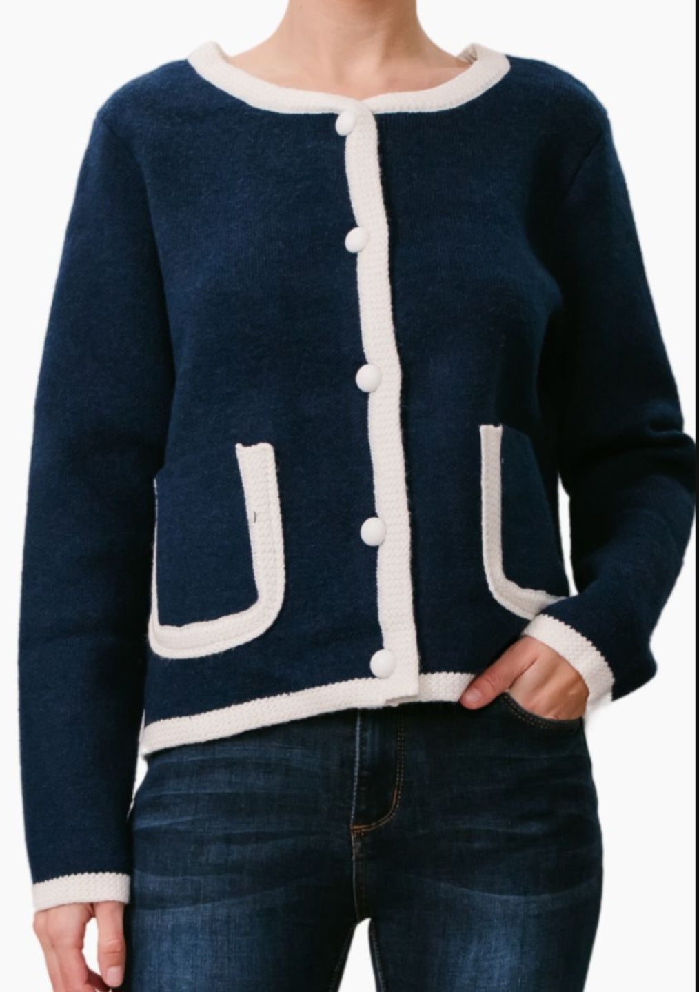 Carey Cardigan (NAVY)