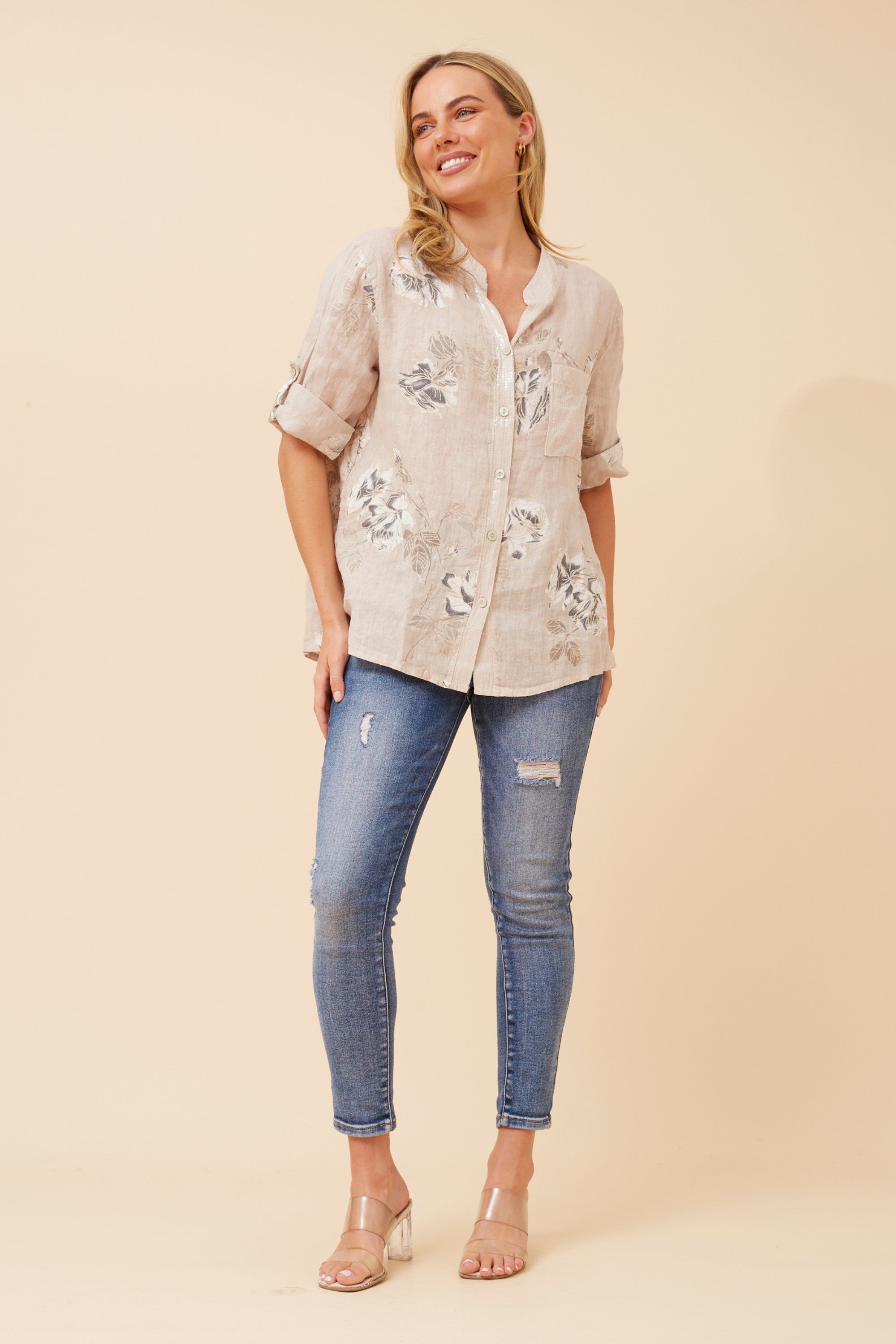 ROSIE FLORAL SHIRT (LINEN)