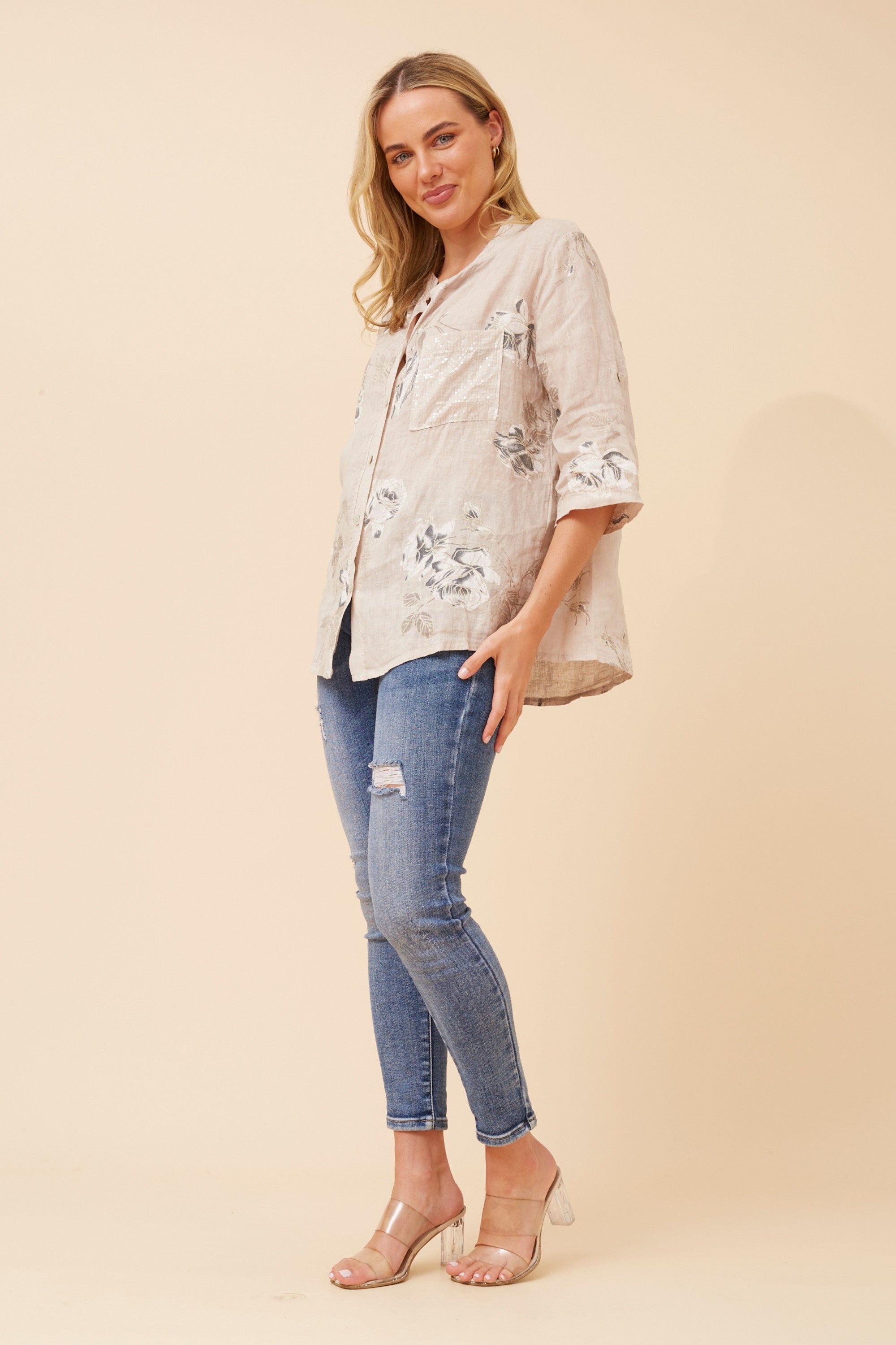 ROSIE FLORAL SHIRT (LINEN)