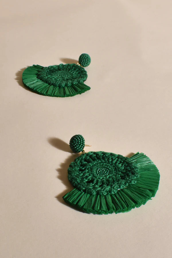 Green 2025 fashion earrings