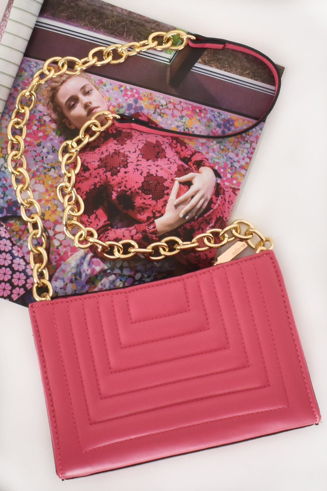 Pink Quilted Handbag - Adorne